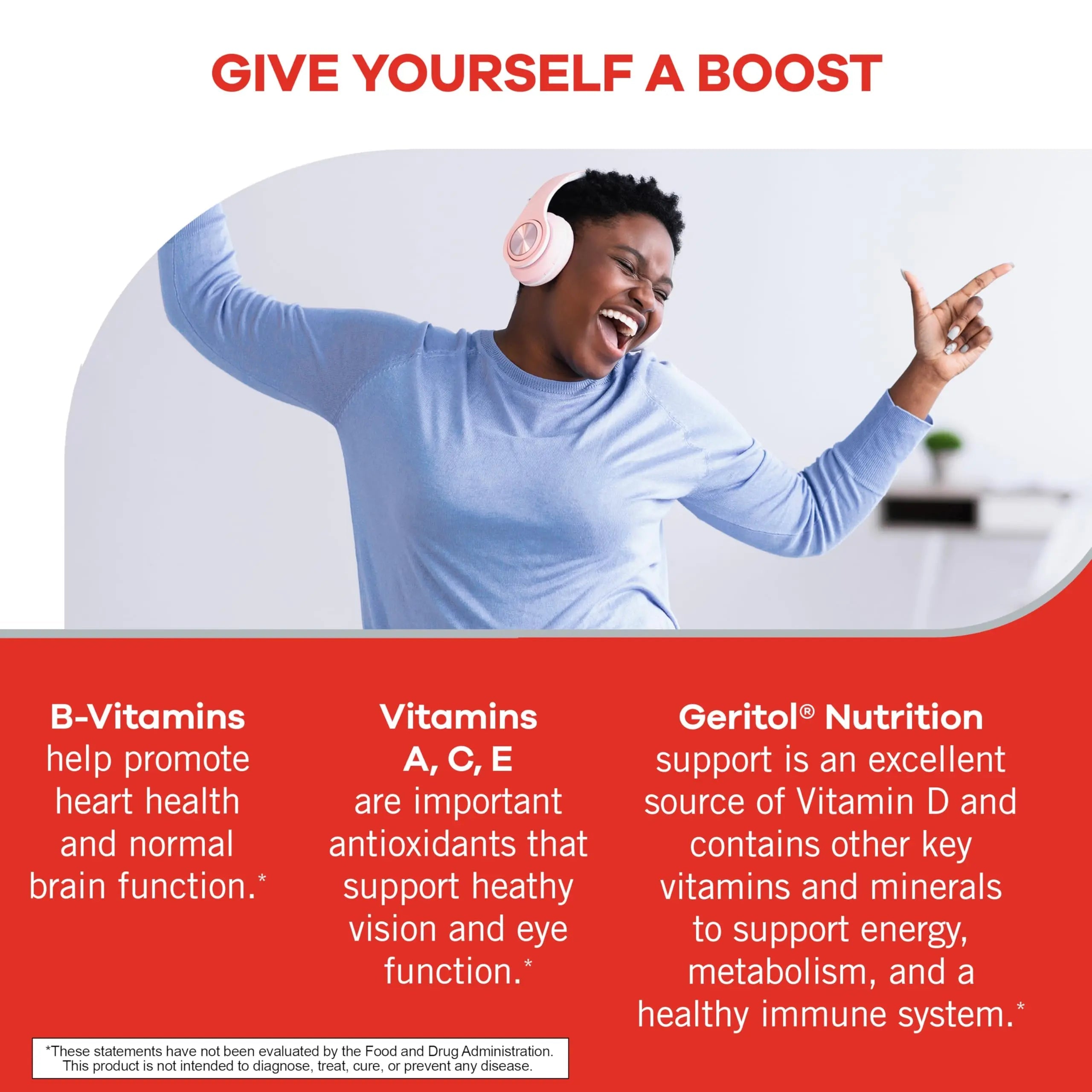 Geritol, Multivitamin Supplement, Contains Antioxidants, Vitamins B, C, E & D and Iron, 27, Minerals, Gluten-Free Geritol buy supplements canada