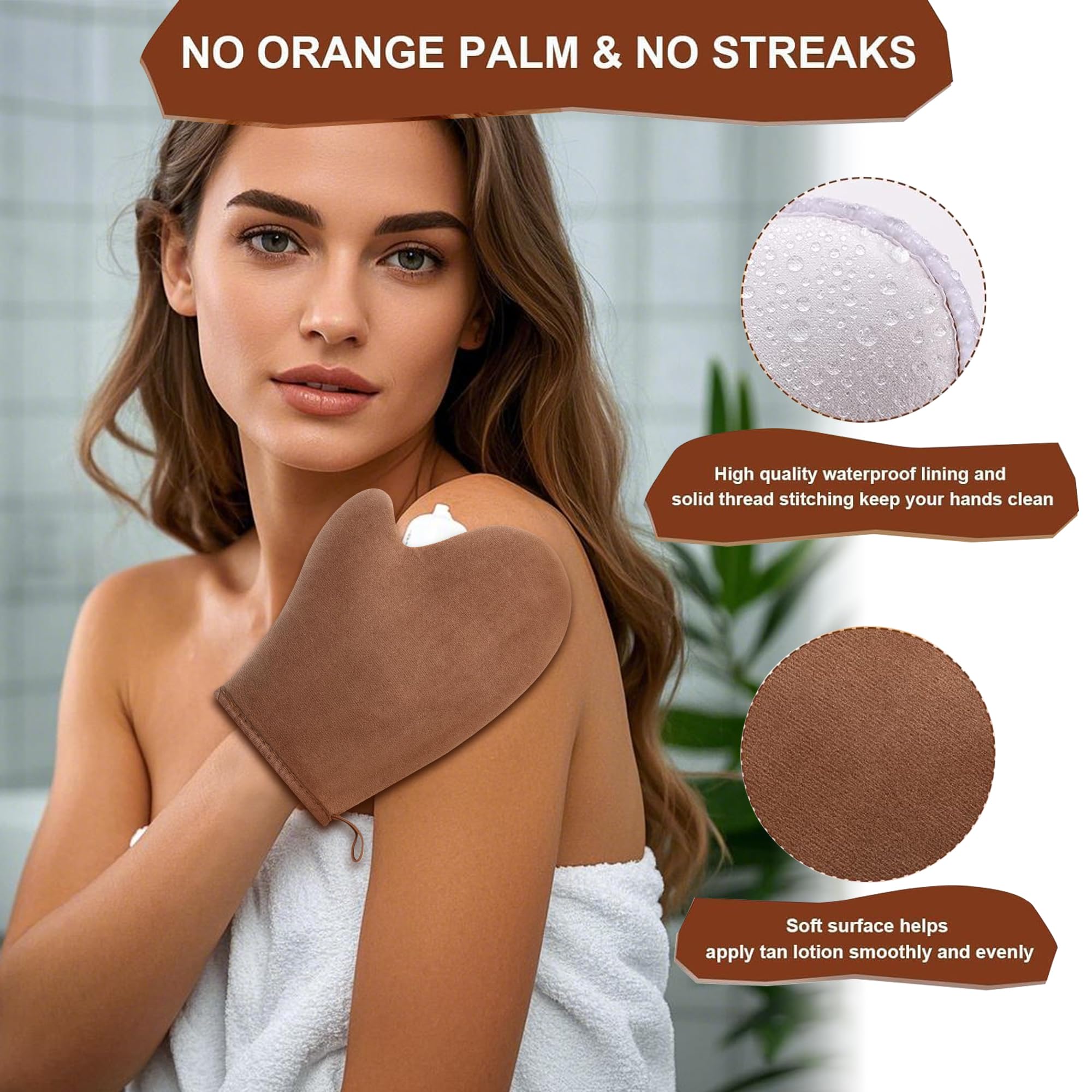 4 in 1 Luxury Velvet Tanning Mitt Self Tanning Mitt Applicator Self Tanner Brush Self Tanner Back Applicator ANSPHIE buy supplements canada