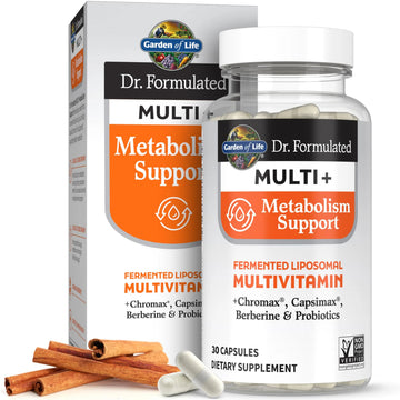 Garden of Life Dr. Formulated Multi+ Metabolism Support - Fermented Liposomal Multivitamin + Chromax, Capsimax, Berberine & Probiotics - 30 Capsules Garden of Life buy supplements canada