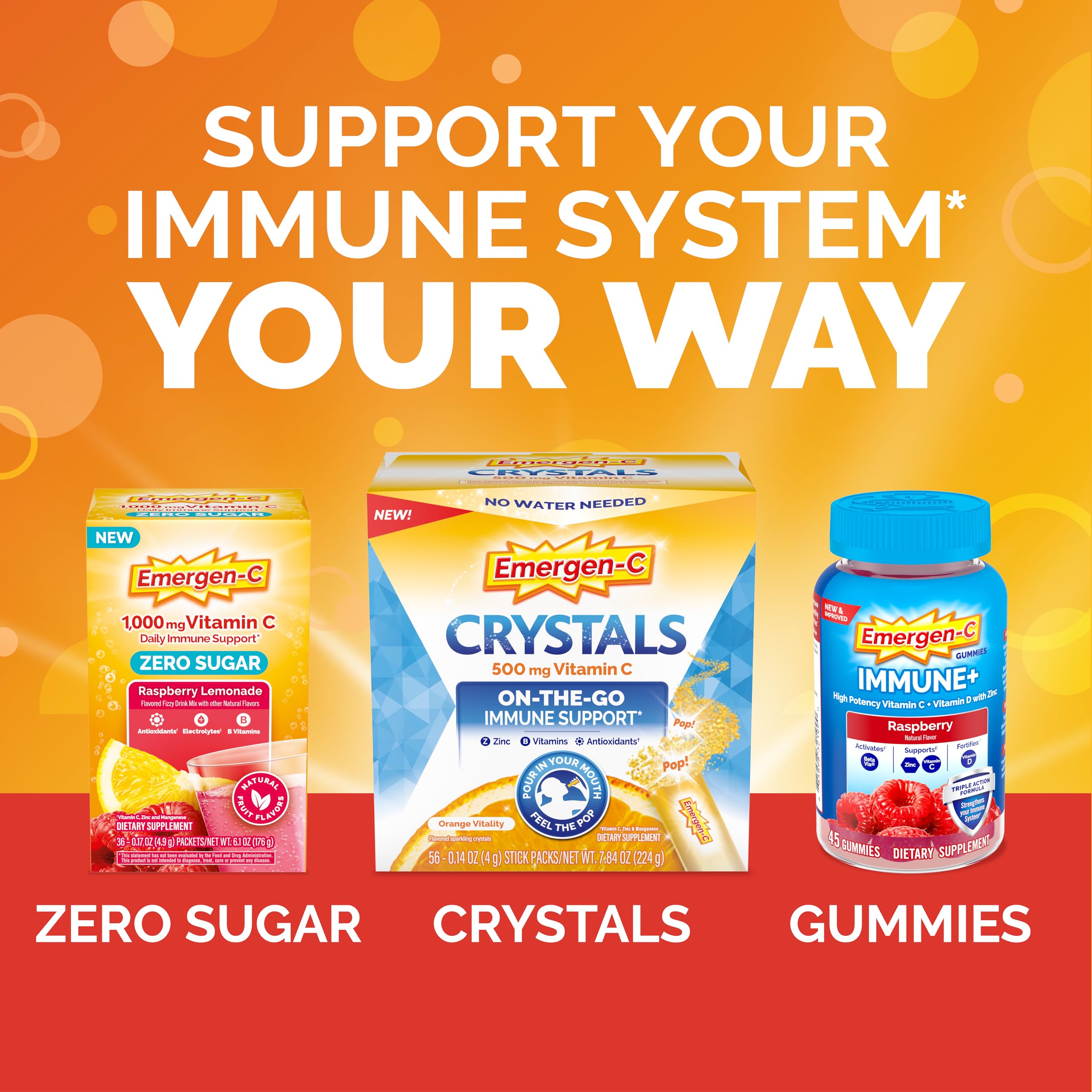 Emergen-C 1000mg Vitamin C Powder for Daily Immune Support Caffeine Free Vitamin C Supplements with Zinc and Manganese Emergen-C buy supplements canada