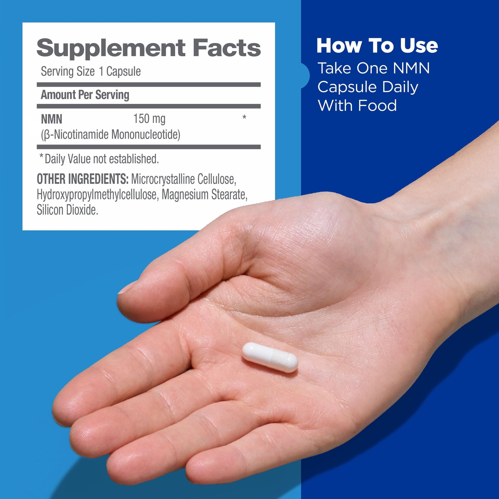 GNC Preventive Nutrition NMN, 150 mg, NAD+ Booster Supplement for Cellular Energy & DNA Repair, Anti-Aging Support, 60 Capsules, Gluten Free, 60 svg GNC buy supplements canada