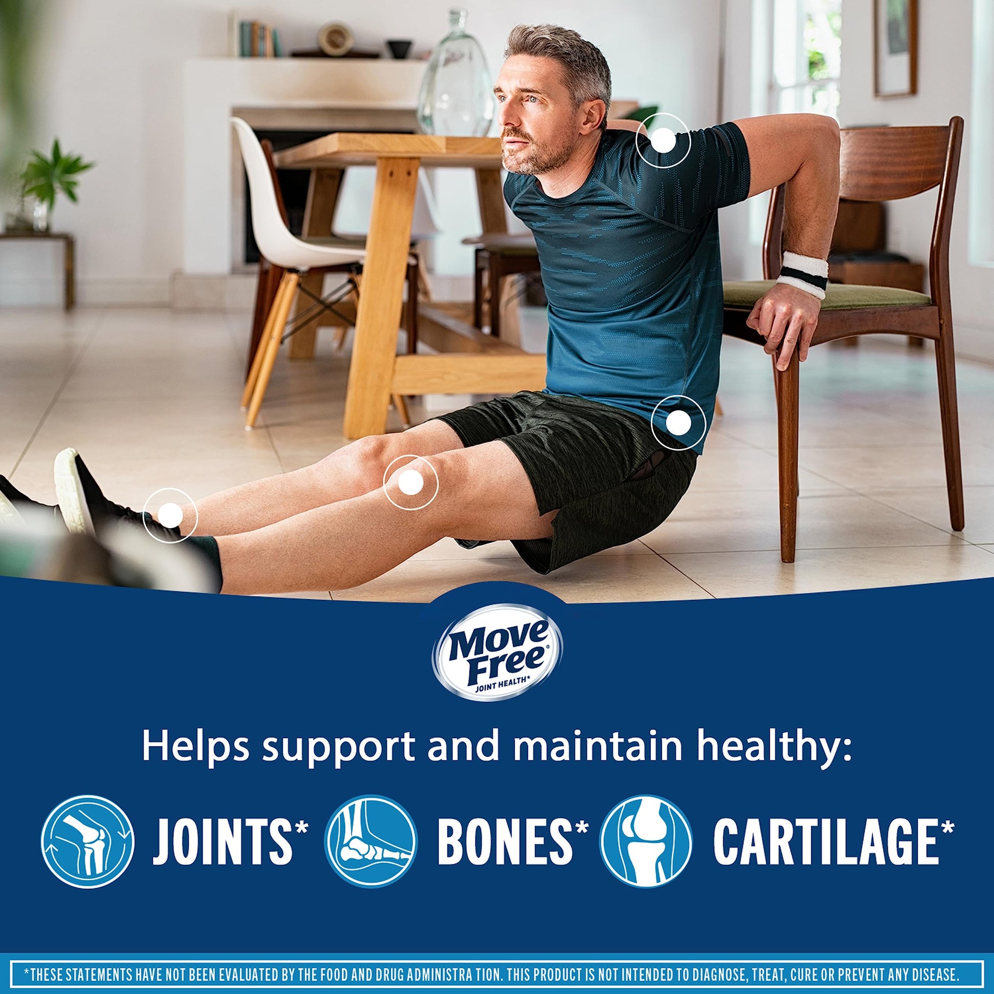Move Free Advanced Glucosamine Chondroitin MSM + Vitamin D3 Joint Support Supplement, Supports Mobility Comfort Strength Flexibility & Bone + Immune Health - 120 Tablets (40 servings)* Move Free buy supplements canada