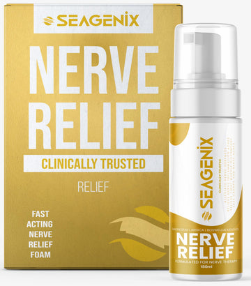 Seagenix Nerve Relief Muscle Foam - Nerve Spray Magnesium - Arnica - Boswellia - Menthol Formula - Nerve and Muscle Relief – Fast-Acting with Magnesium Sulfate - 150 ml - 1 Count Seagenix buy supplements canada