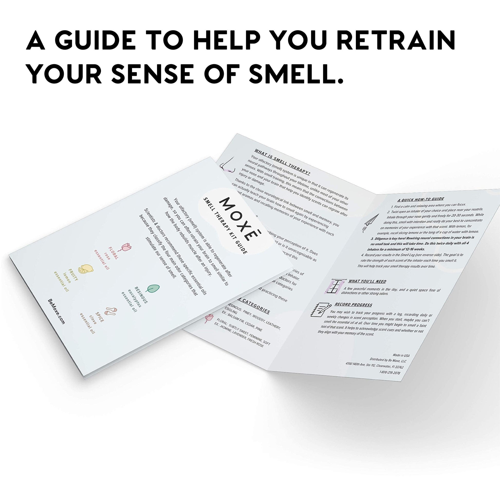 MOXĒ Smell Training Kit, Made in USA, 4 Essential Oils, Olfactory Regeneration, Helps Restore Sense MOXE buy supplements canada