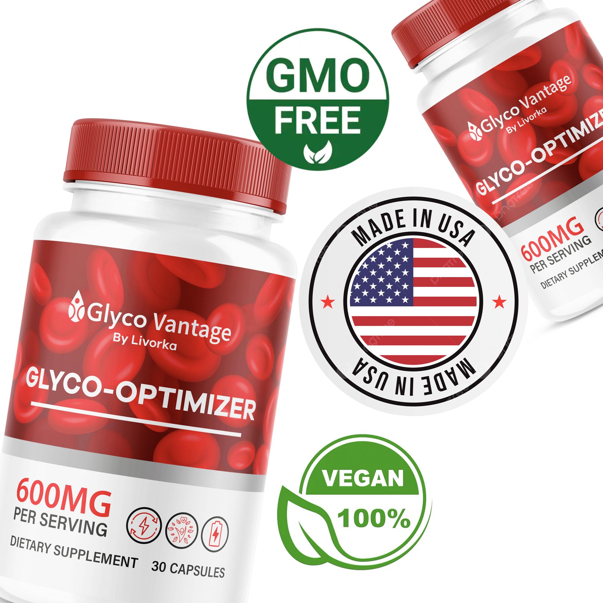 (2 Pack) Glyco Vantage Glyco Optimizer, Glyco Vantage, Glyco Vantage Capsules, Glyco Vantage Joint Optimizer, GlycoVantage Glyco Optimizer Pills, Glyco Vantage Support, 60 Capsules For 2 Months LIVORKA buy supplements canada