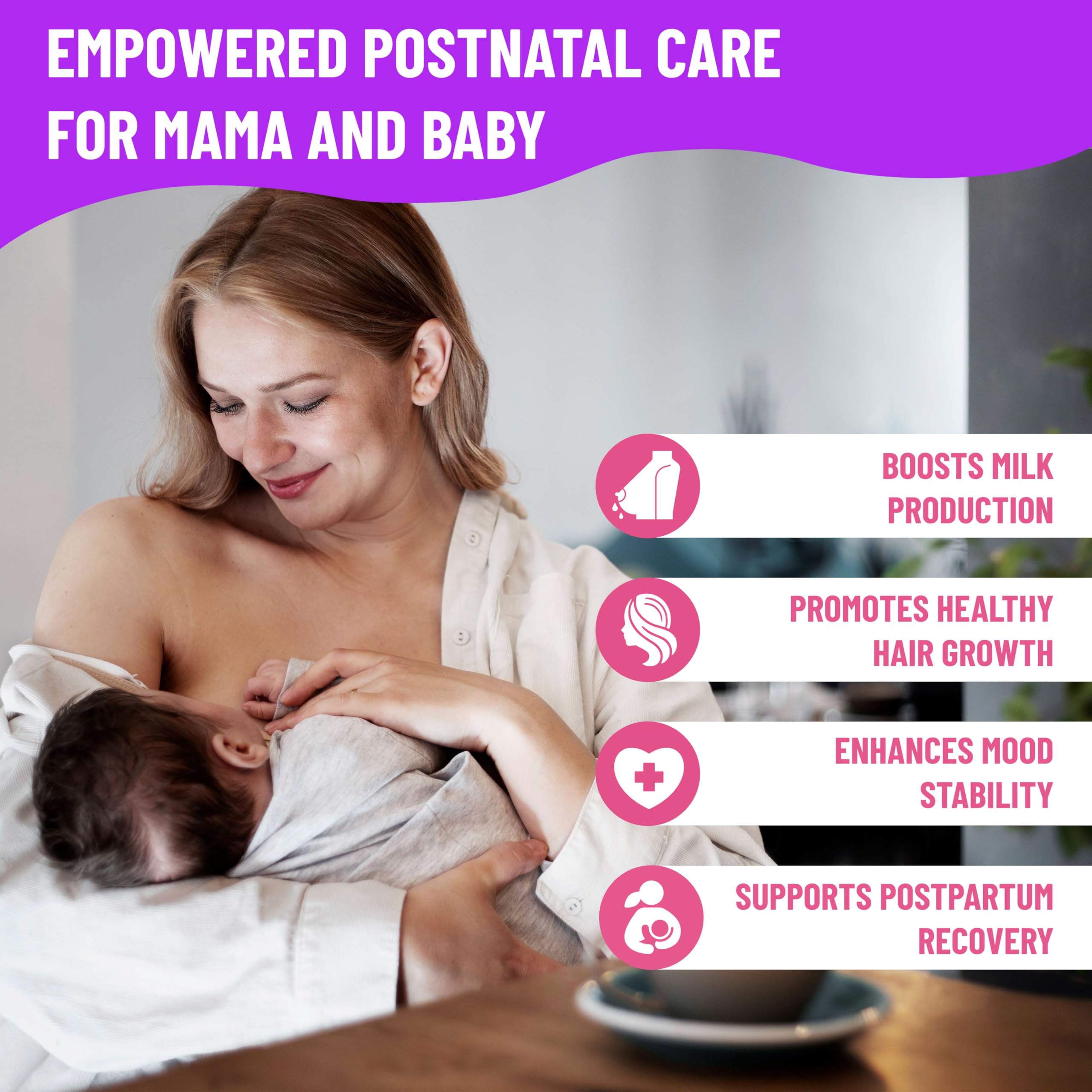 Mama's Select Postnatal Vitamins – Boosts Hair Recovery, Milk Supply, & Wellness – Allergen-Free, Vegan, MTHFR Friendly, Methylated Folate & B Vitamins, Mama's Select buy supplements canada