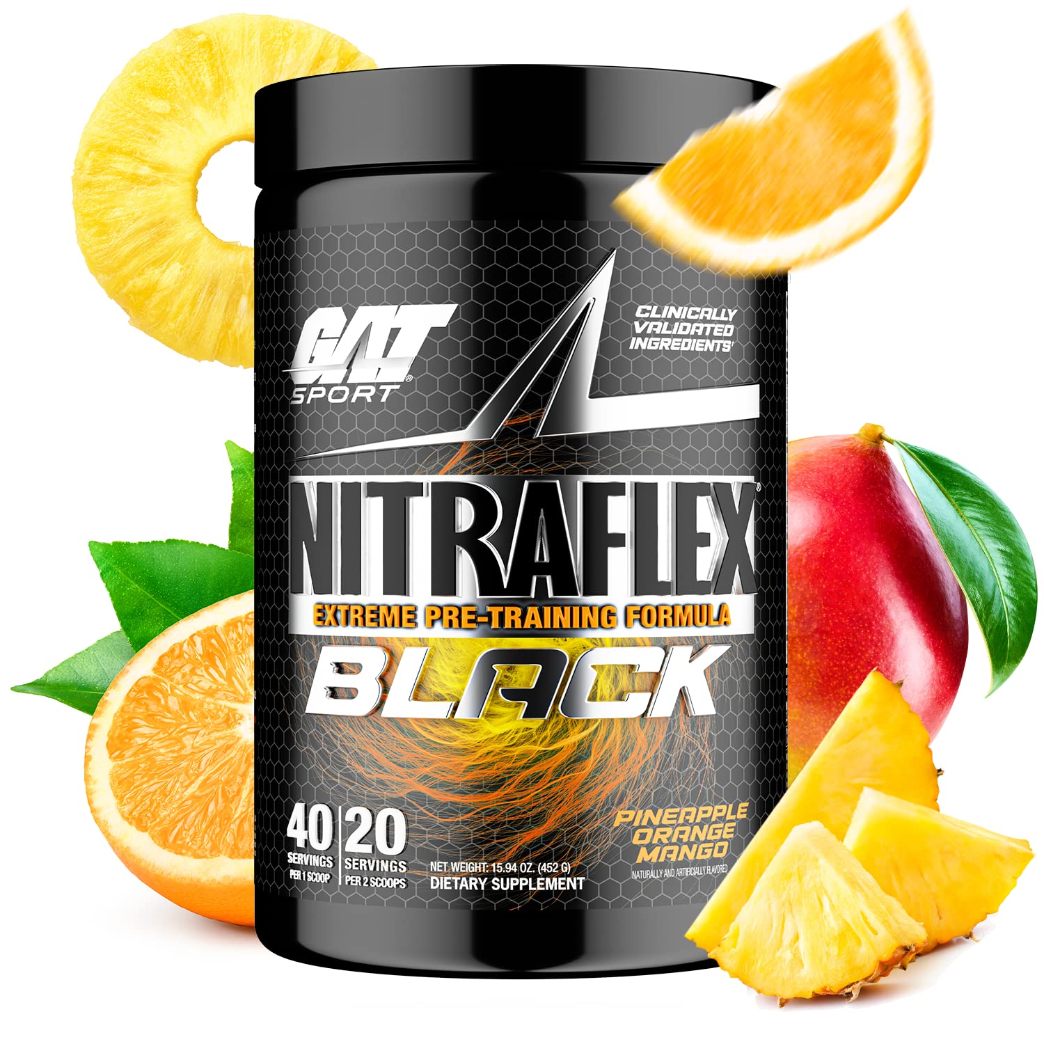 GAT SPORT Nitraflex Black Pre-Workout Powder, Extreme Pre-Training Formula for Men GAT SPORT buy supplements canada