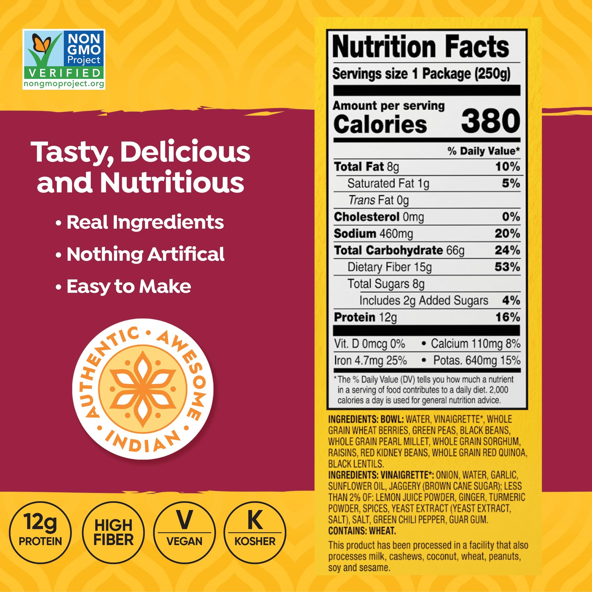 TASTY BITE Indian Protein Bowl, 8.8 Ounce, Pack of 6, Ready to Eat, Microwaveable TASTY BITE buy supplements canada