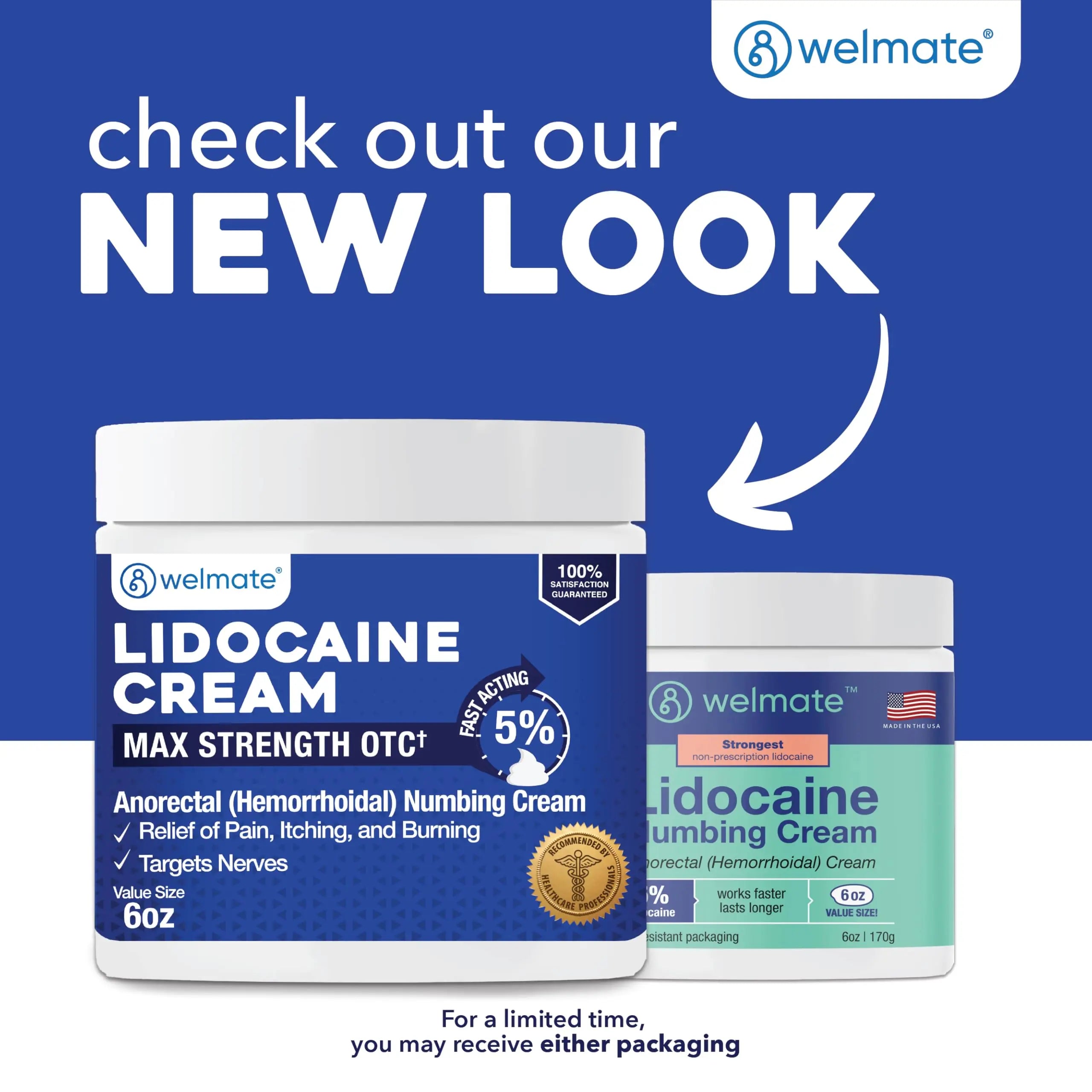 WELMATE 5% Lidocaine Cream for Hemorrhoids, 6 oz Jar – Fast-Acting Lidocaine Numbing Cream & Topical Analgesic Cream for Anorectal Itch Relief WELMATE buy supplements canada