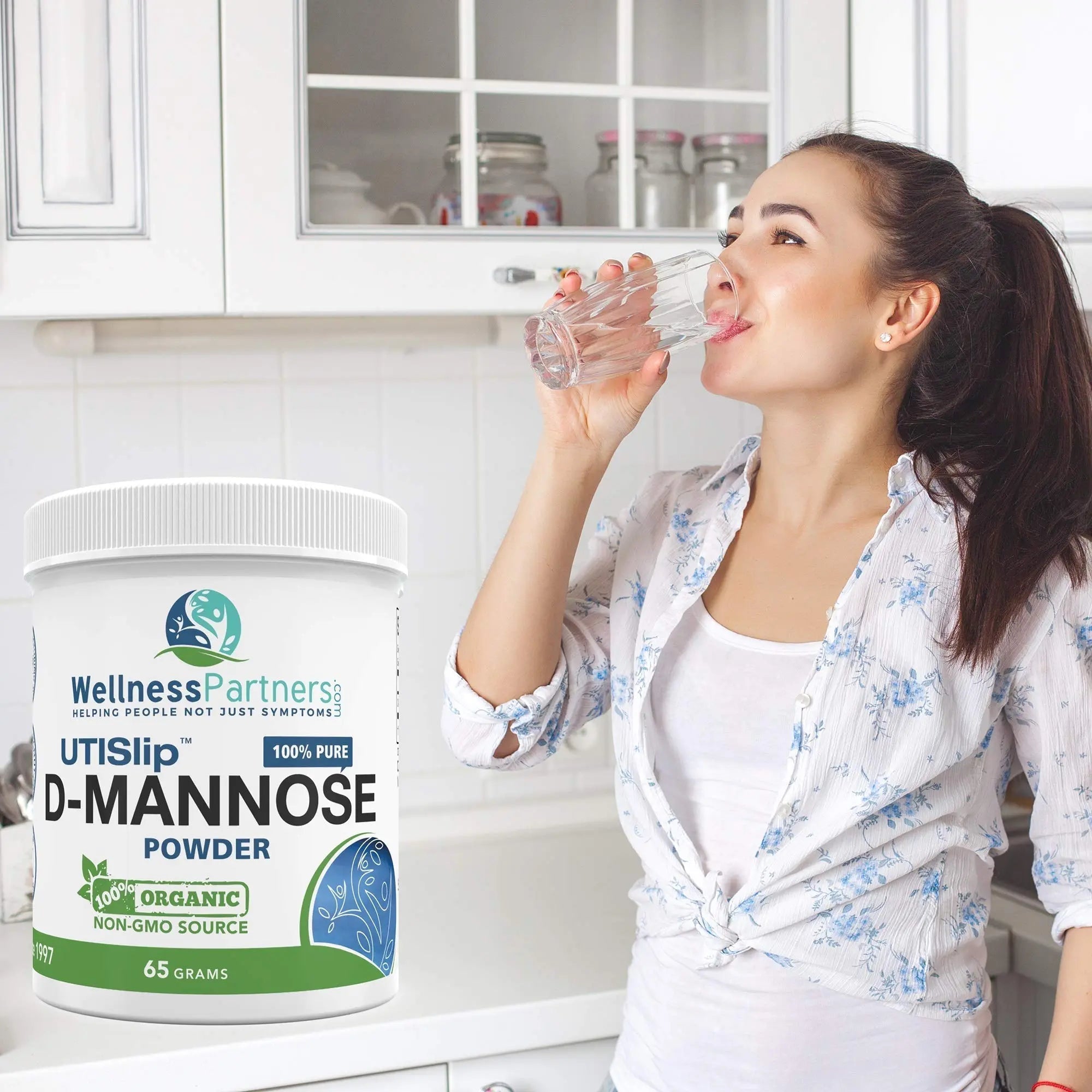 Now New UTI-Slip D Mannose Non GMO Organic Source Powder 65g jar WellnessPartners buy supplements canada