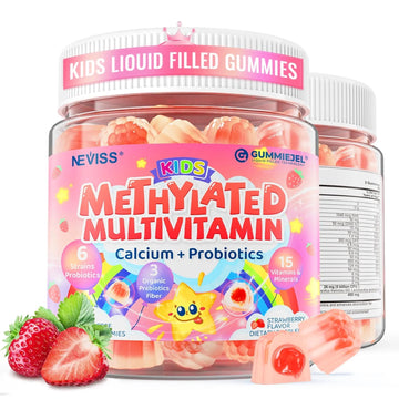 Kids Multivitamin Gummies + Calcium, Probiotics, Vitamin D3, C, Methylated B12 & Methylfolate, B6, A, K2, E, Zinc NEVISS buy supplements canada
