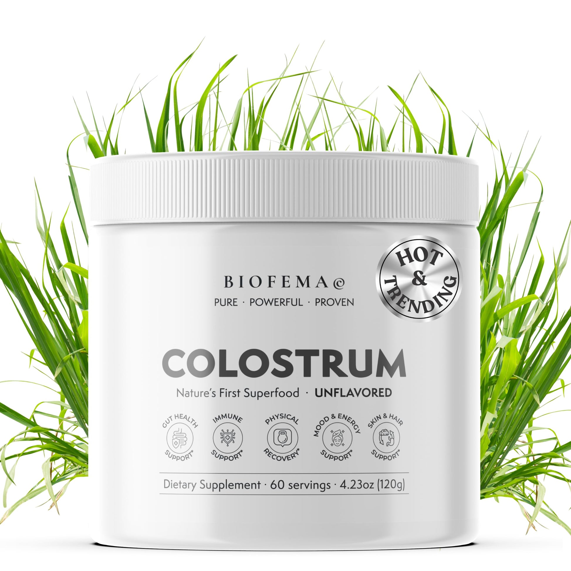 BIOFEMA Bovine Colostrum Supplement - Natures Superfood – First Milk Powder Magic for Gut Health, Immune Support, Physical Recovery, Skin, Hair & Nail Health BIOFEMA buy supplements canada