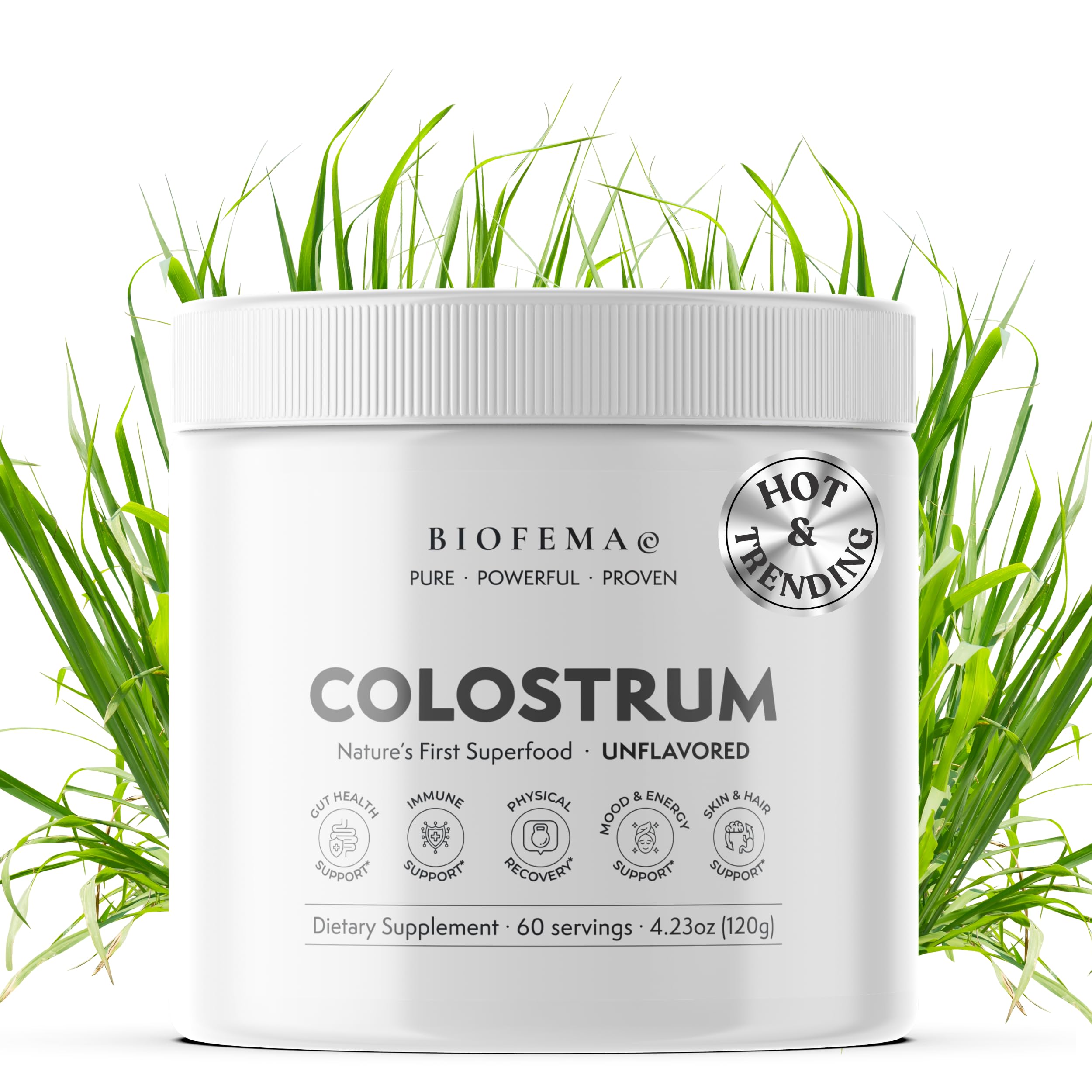 BIOFEMA Bovine Colostrum Supplement - Natures Superfood – First Milk Powder Magic for Gut Health, Immune Support, Physical Recovery, Skin, Hair & Nail Health BIOFEMA buy supplements canada