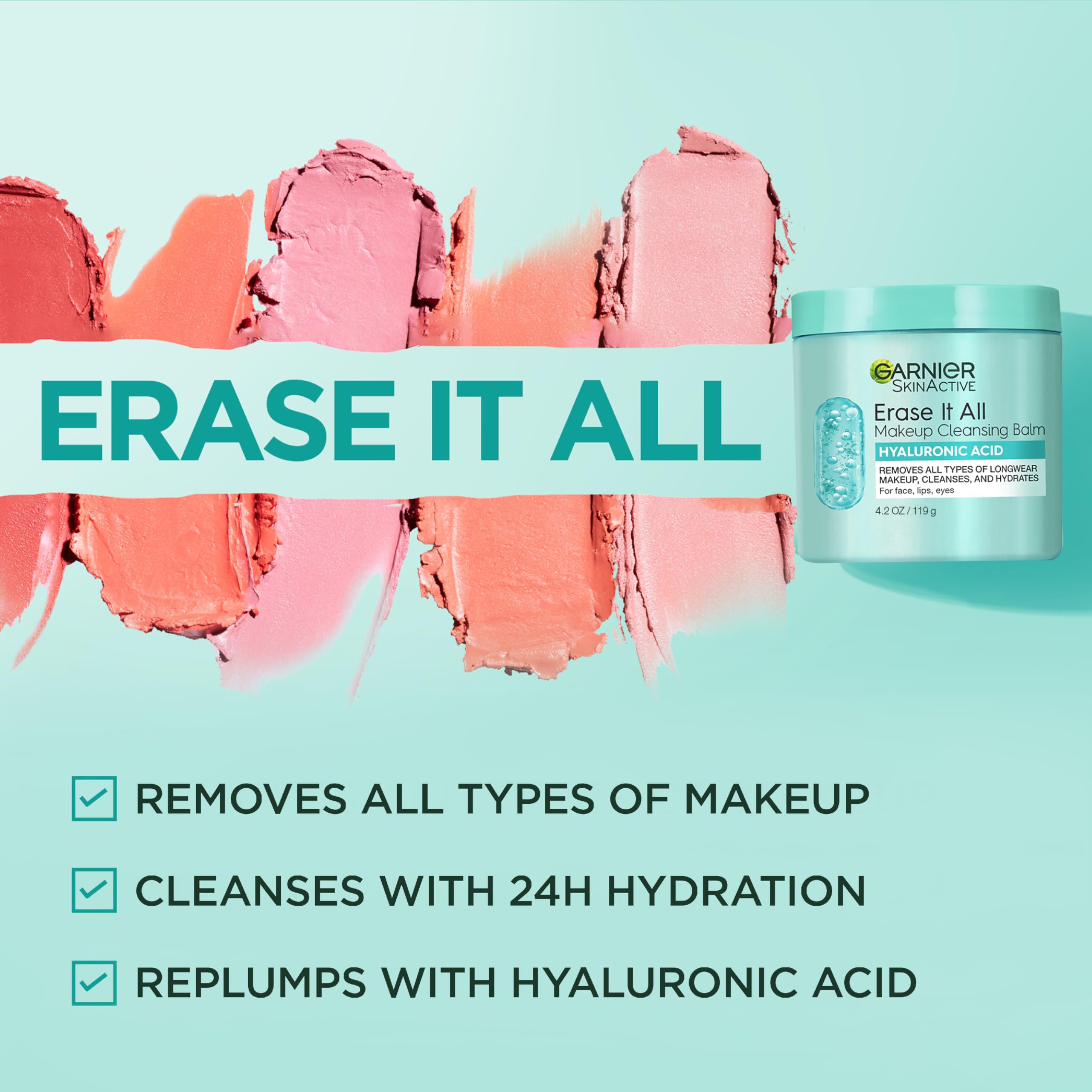 Garnier Erase It All Makeup Cleansing Balm with Hyaluronic Acid, Replumping Facial Cleanser and Makeup Remover, 4.2 Oz Garnier buy supplements canada