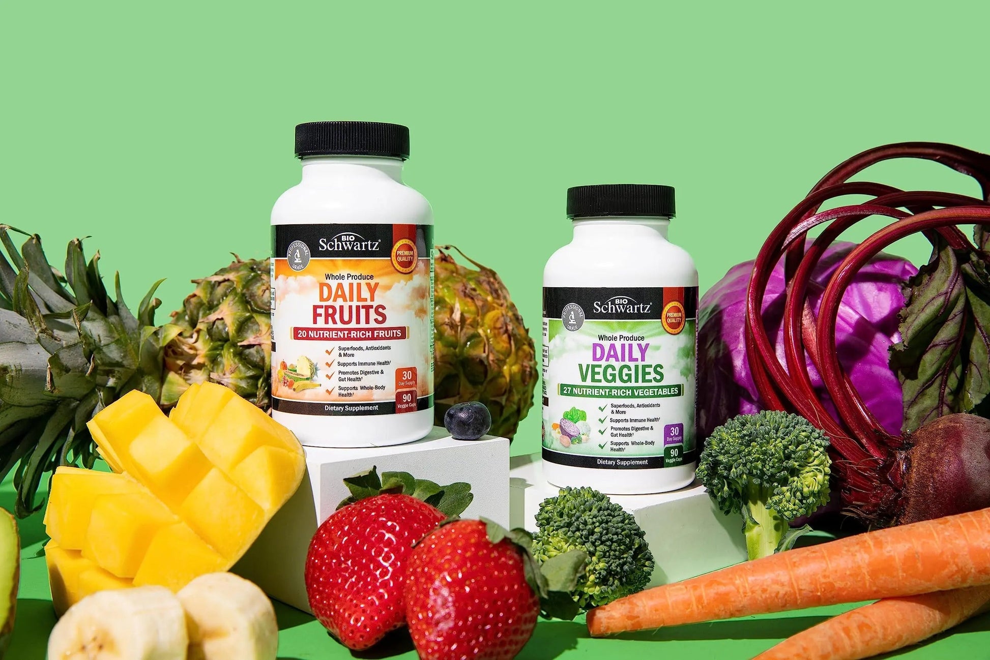 BioSchwartz Daily Fruits and Veggies Supplement for Women and Men (1 Month Supply) Plus Daily Multivitamin BioSchwartz buy supplements canada