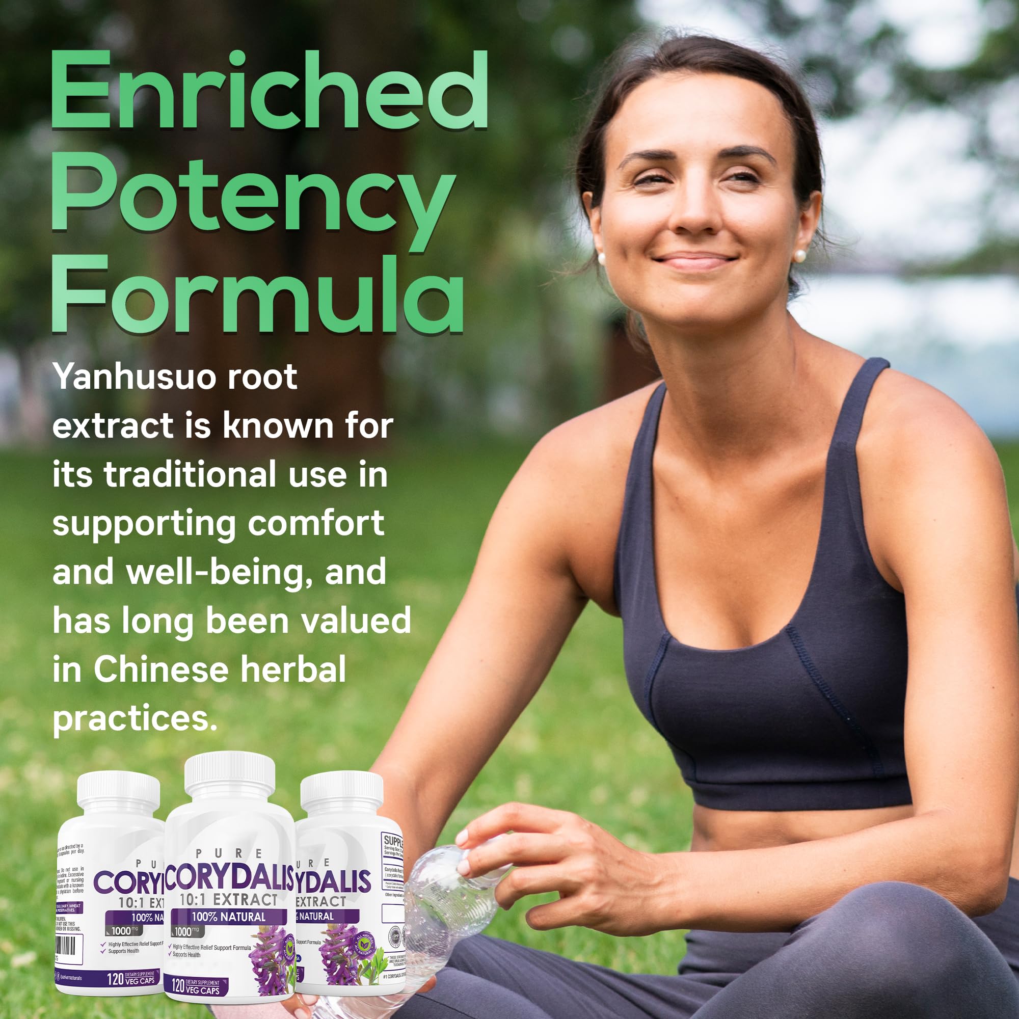 Pure Corydalis Root Extract Capsule - 1000mg Strength, 10:1 Corydalis Yanhusuo Extract, Natural Relief, Long Lasting, 100% Vegetarian, 60 Servings, 120 Count Parker Naturals buy supplements canada