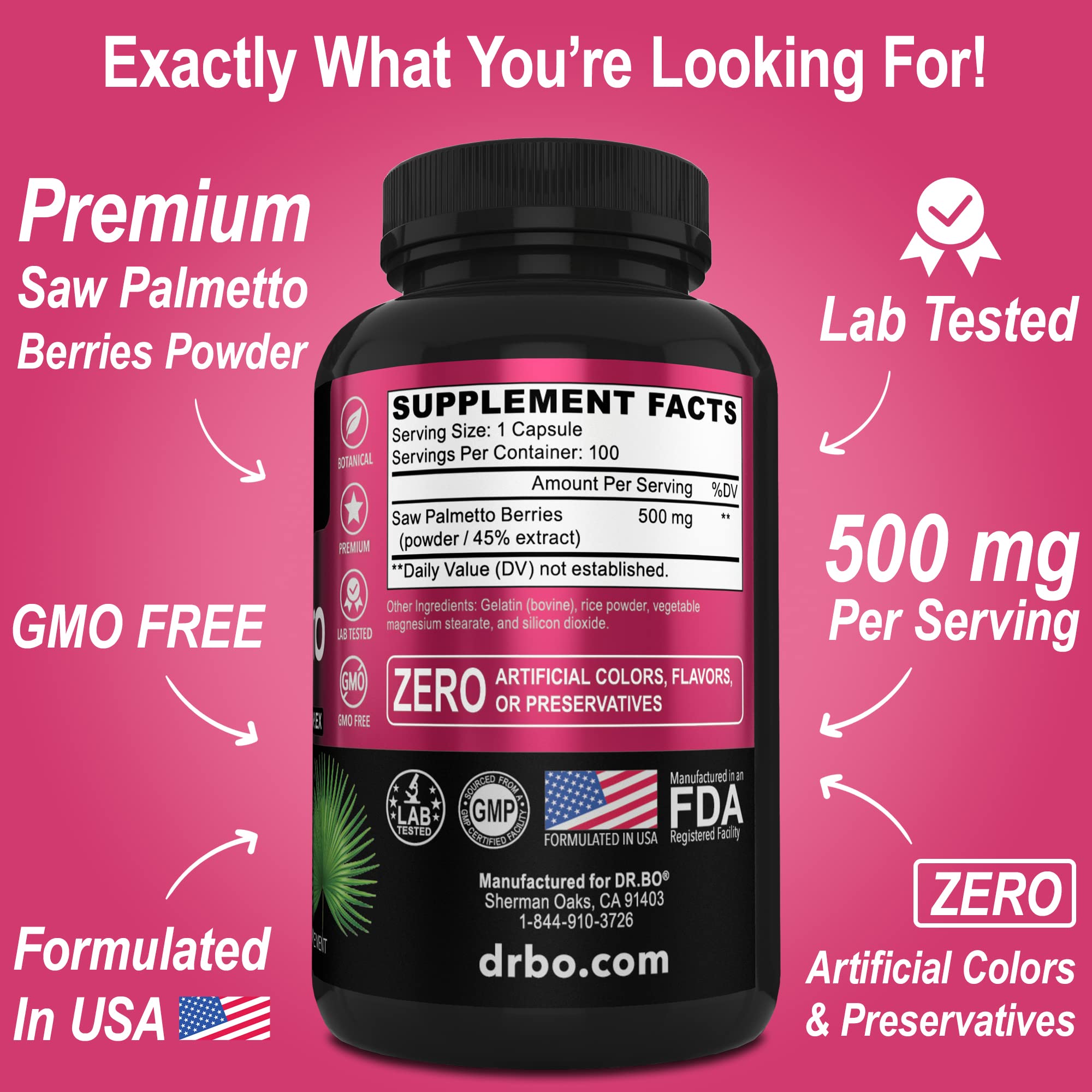 Saw Palmetto for Women Hair Loss - DHT Blocker for Women Hair Growth Plus Bladder DR. BO buy supplements canada