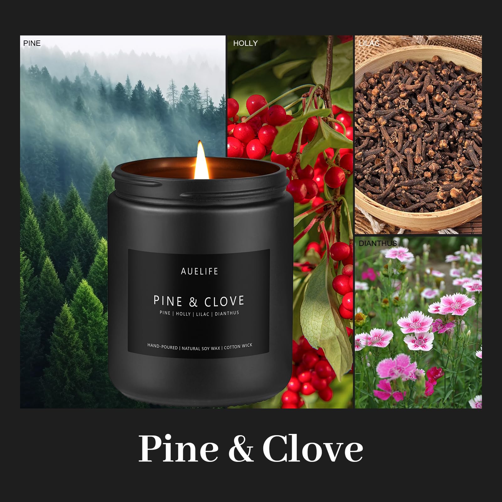 Scented Candles Set | Men Candles Set, Candles for Men Scented Candles for Home - 4 Pack Candles Scents Auelife buy supplements canada
