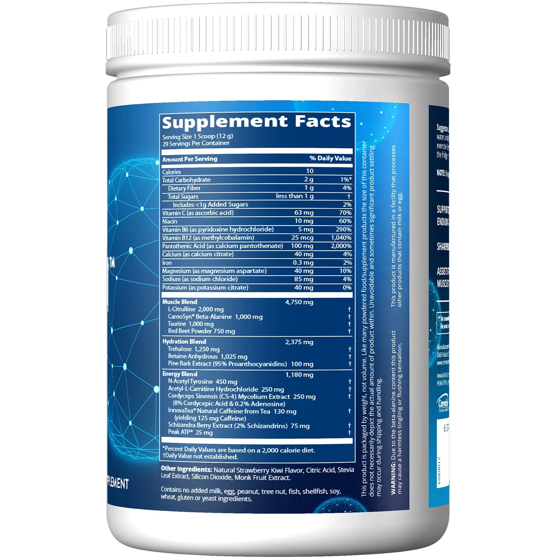 MRM Nutrition Driven Pre-Workout Powder | Strawberry Kiwi Flavored | 125mg Caffeine MRM buy supplements canada