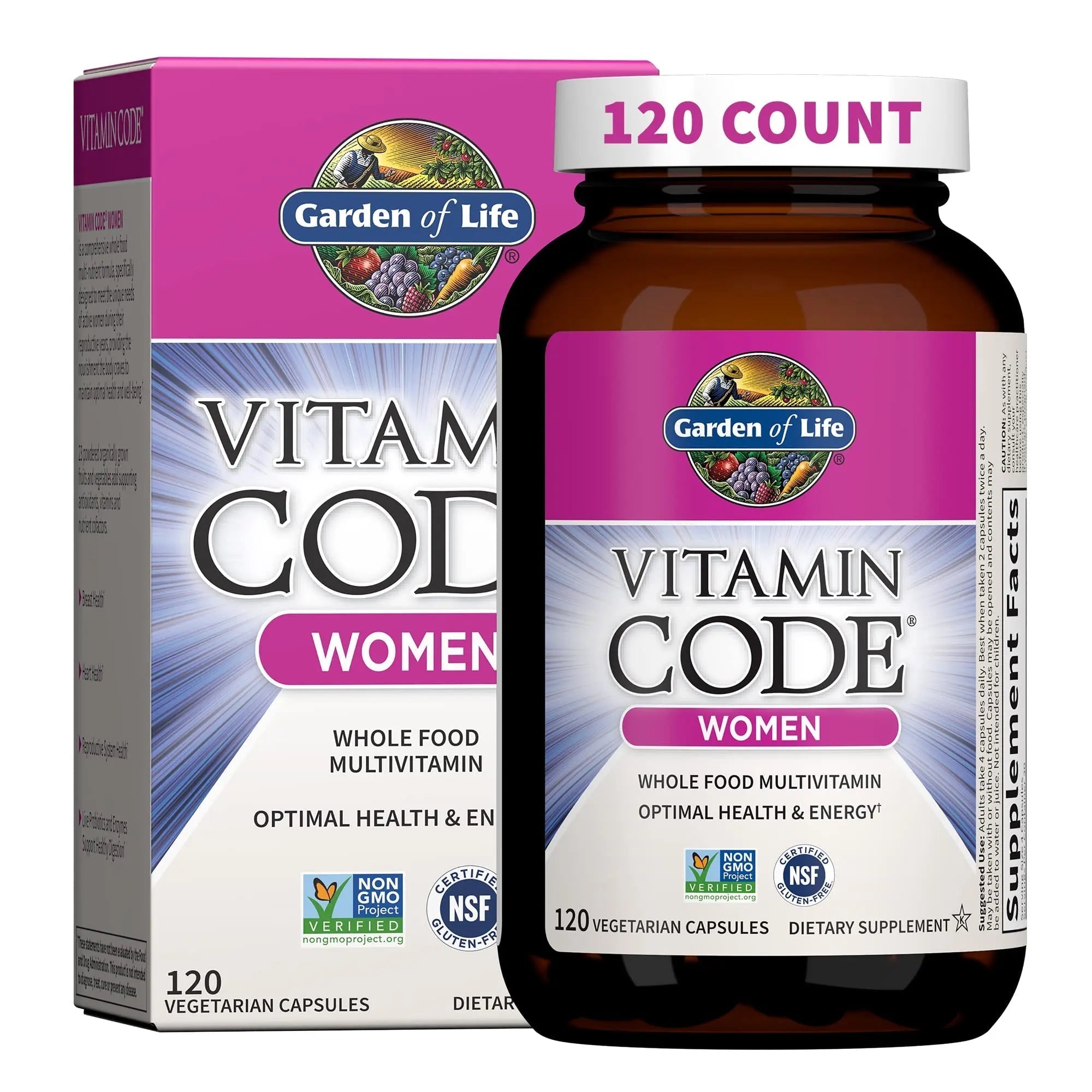 Garden of Life Vitamin Code Women's and Men's Multivitamins Bundle, 120+75 Capsules Garden of Life buy supplements canada