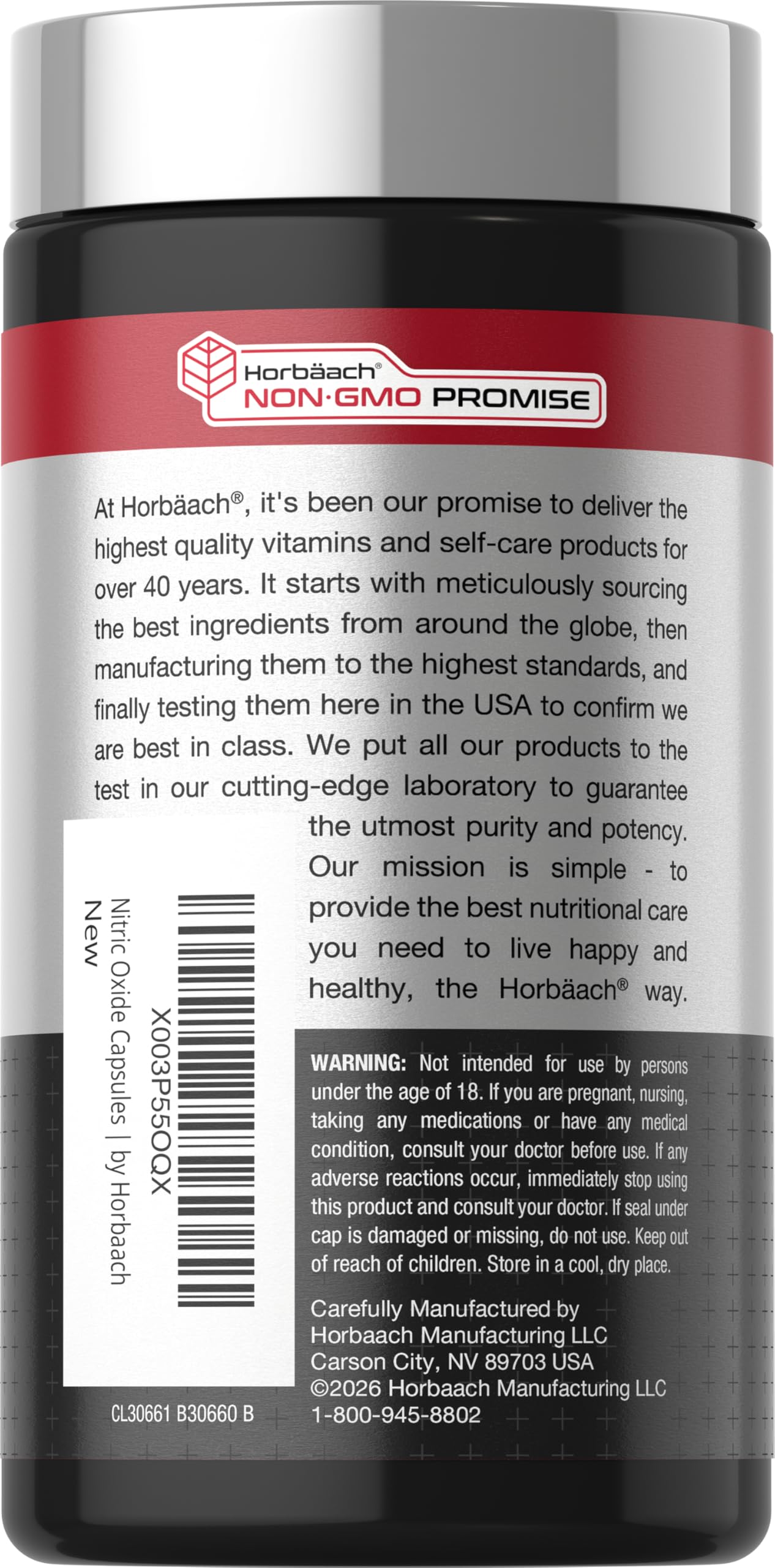 Horbäach Nitric Oxide Beet Root Capsules | 180 Count | with Nitrates and Precursor | for Men and Women | Vegetarian, Non-GMO Horbäach buy supplements canada