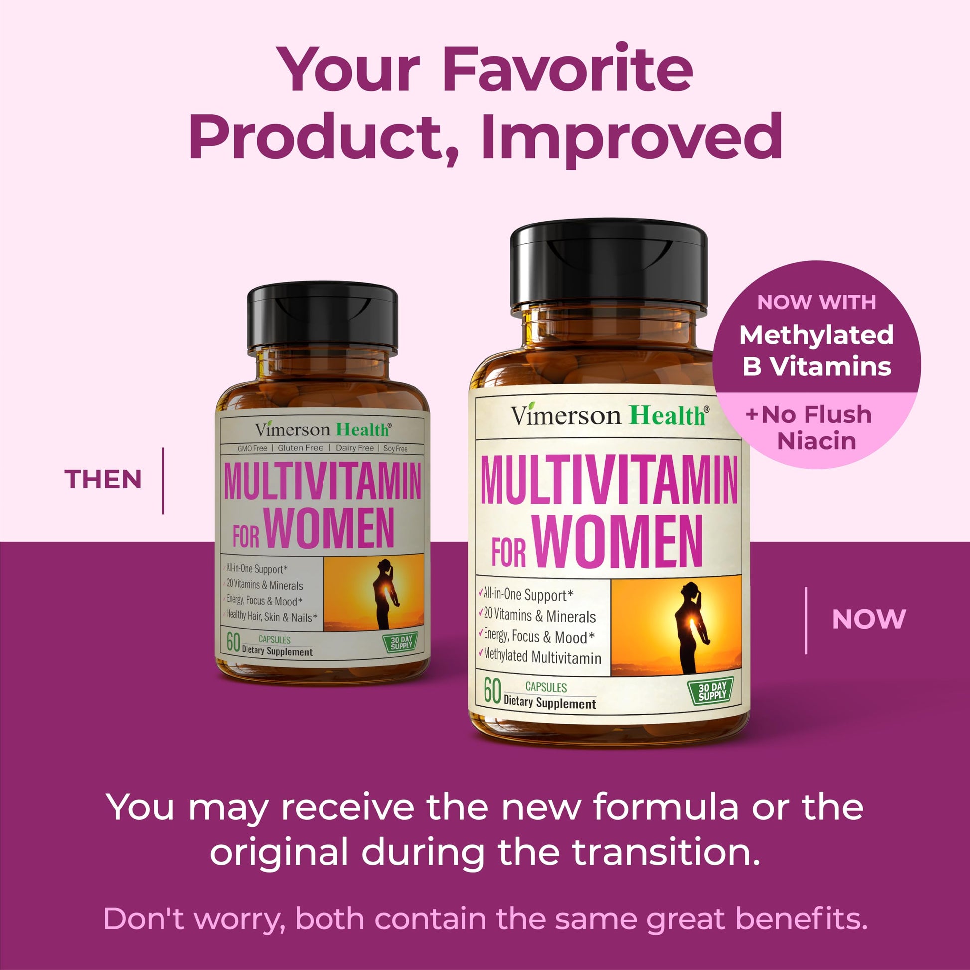 Methylated Multivitamin for Women w/Bioavailable Vitamins, Chelated Minerals, Vitamin D, B12, C, A & Zinc for Energy, Focus and Immune Health Vimerson Health buy supplements canada