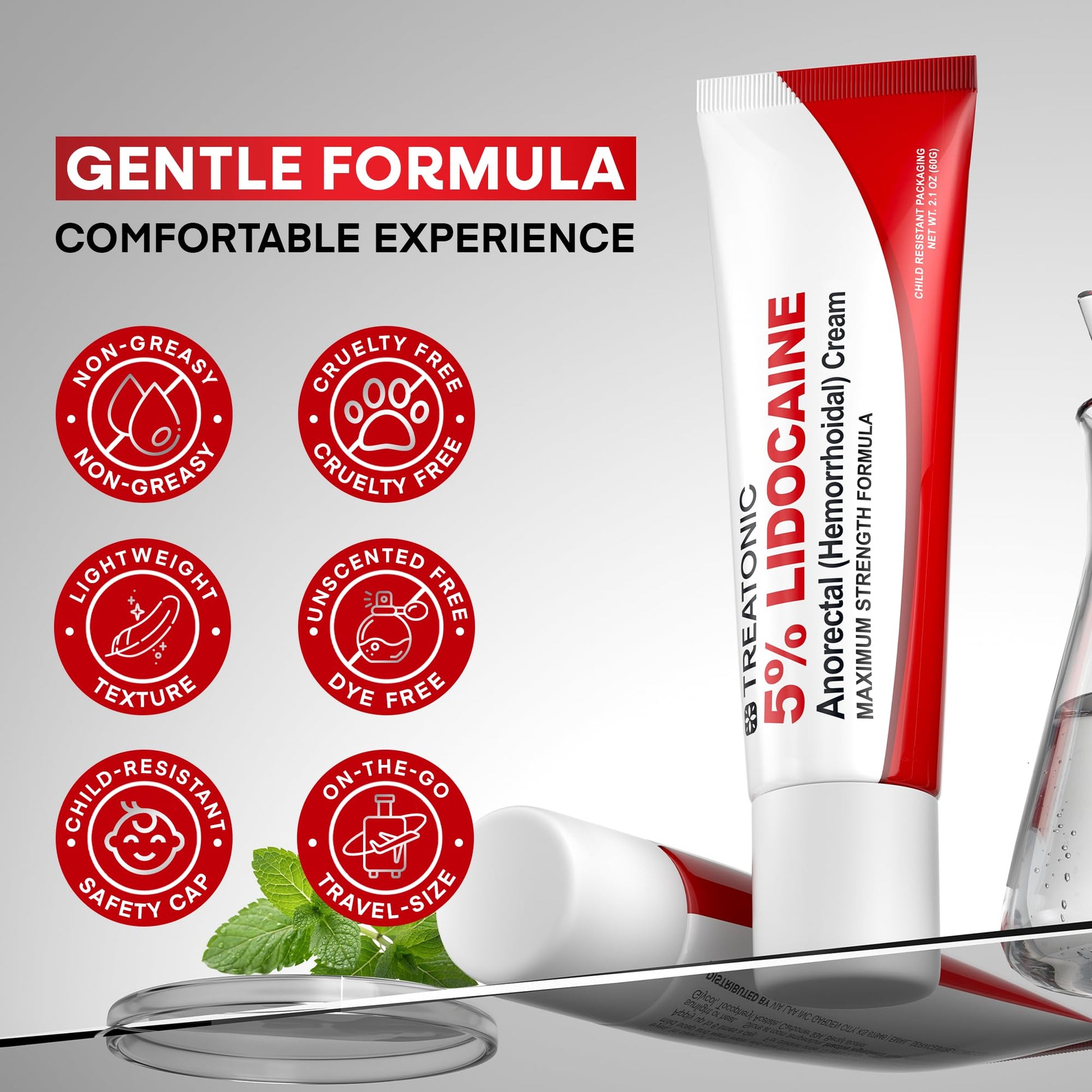 Treatonic 5% Lidocaine Numbing Cream: Lidocaine Cream for Pain Relief, Itching, Burning, Soreness, Hemorrhoid - Maximum Strength Topical Numb Cream - Fast Acting & Long Lasting Numbing Cream- 2.1 oz Treatonic buy supplements canada