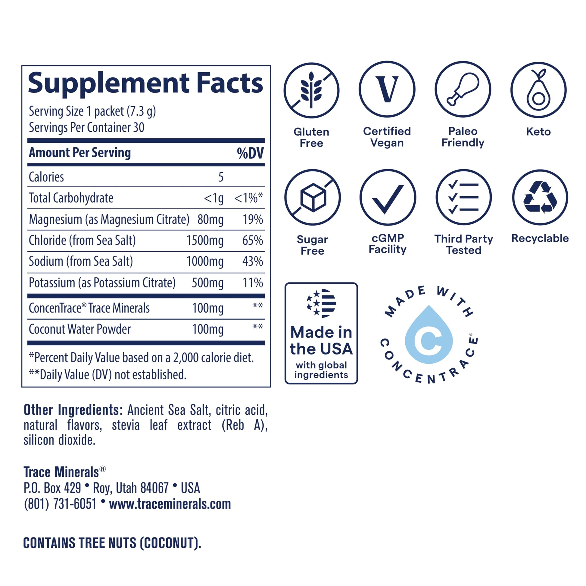 Trace Minerals ZeroLyte Salty Watermelon Flavor - Sugar Free Electrolyte Drink Mix - Supports Hydration, Energy, Stamina - Ancient Sea Salt, Trace Minerals buy supplements canada