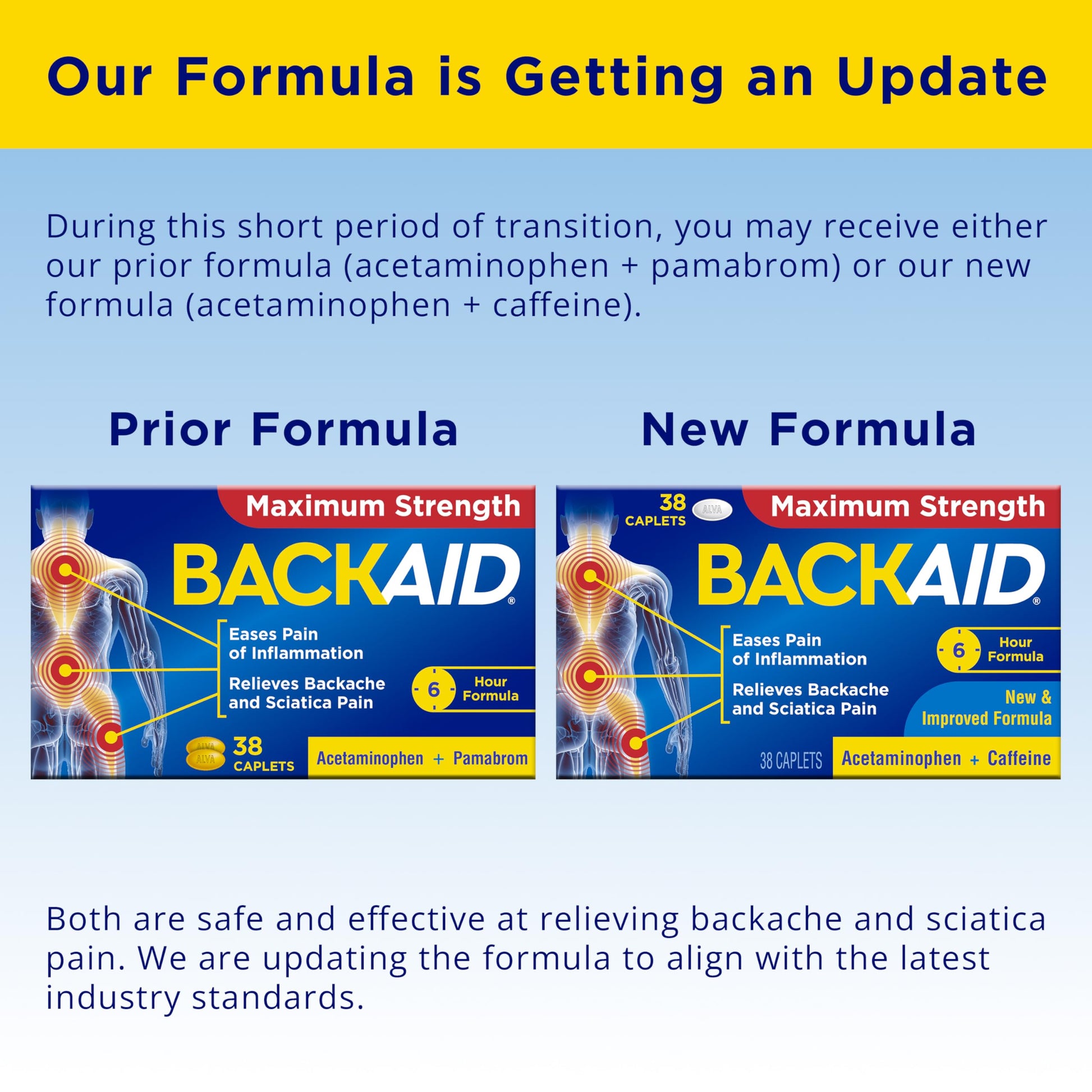 Backaid Maximum Strength Aspirin-Free Pain Relief from Backache, Sciatica and Leg Pain, Powerful Combination, Long-Lasting 6 Hour Formula, 38 Count Backaid buy supplements canada
