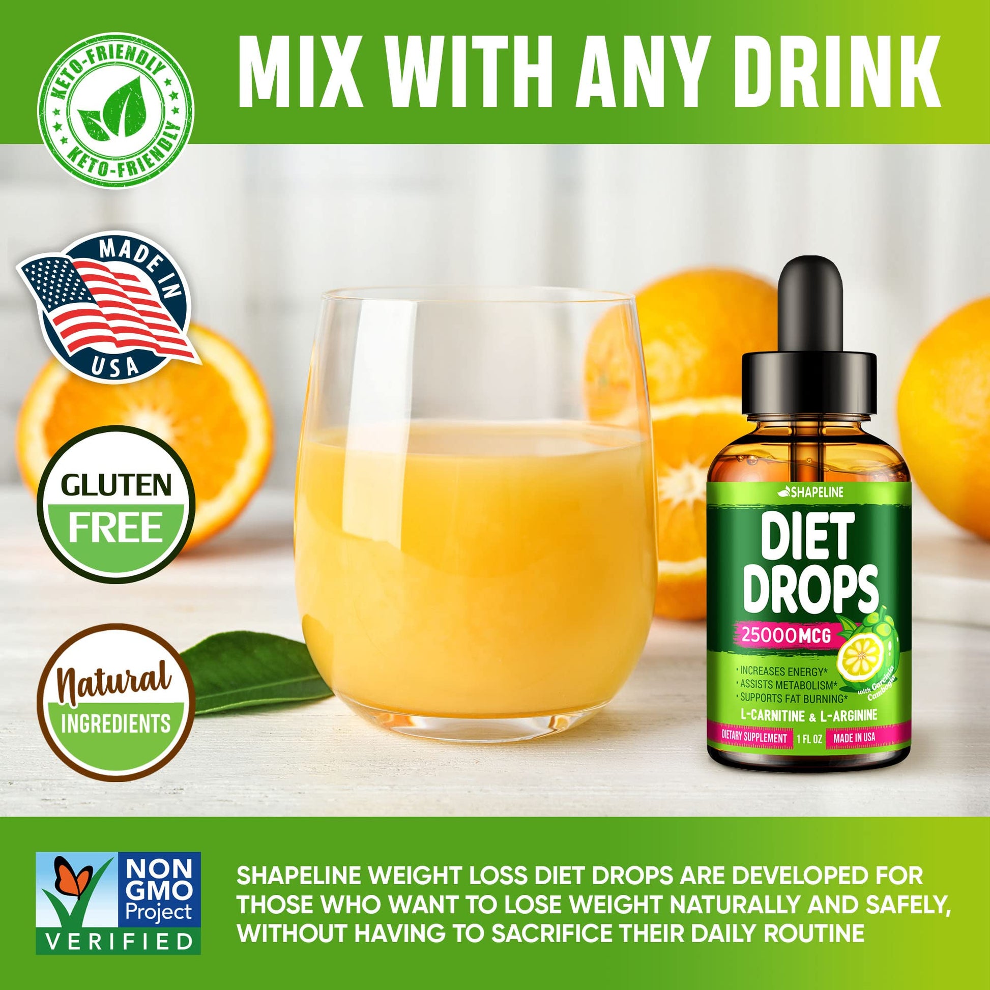 SHAPELINE Weight Loss Drops - Diet Drops 1 Fl Oz & 2 Fl Oz - Made in The USA - Appetite SHAPELINE buy supplements canada