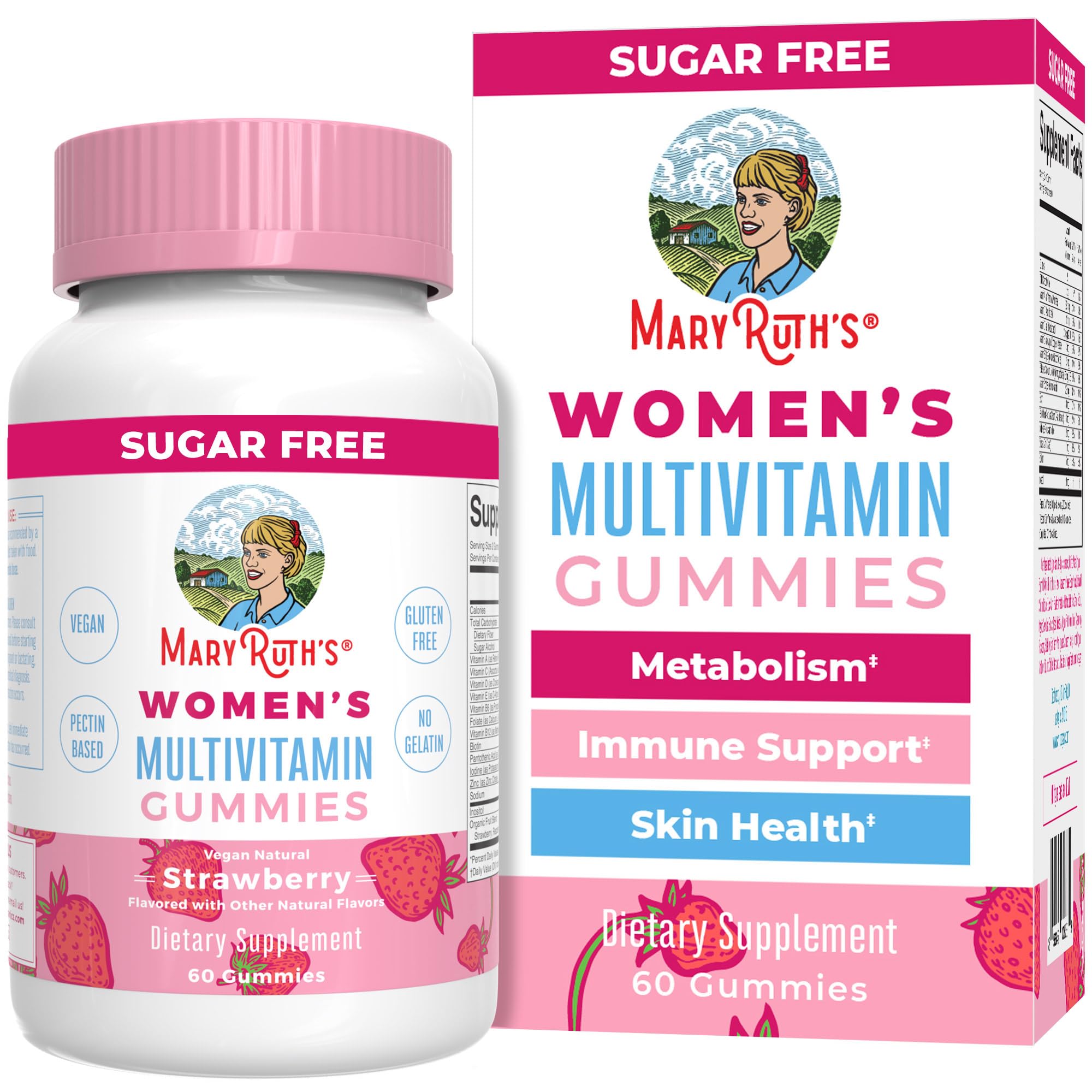 MaryRuth Organics Women's Immune Support Multivitamin Gummies | Ages 14+ | Skin Health | Gummy Vitamins for Women | Sugar-Free | Vegan | Non-GMO | 60 Count MARYRUTH'S buy supplements canada