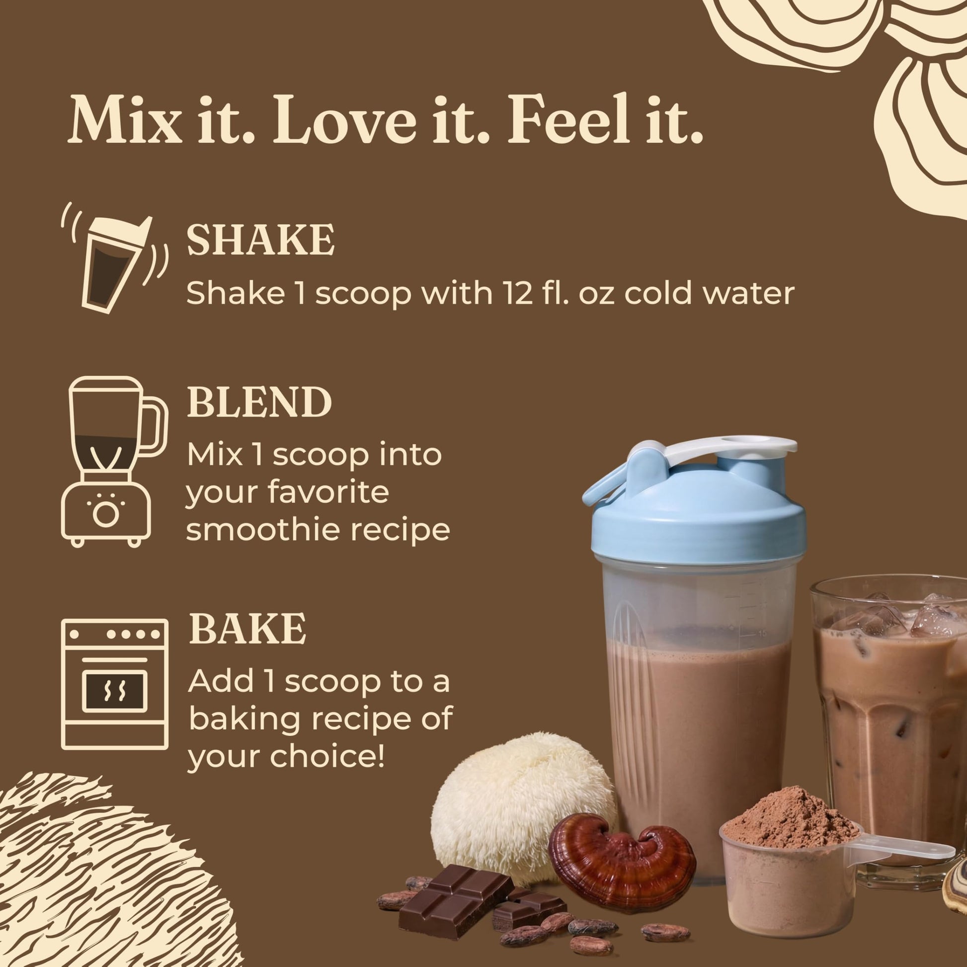 Four Sigmatic Organic Plant-Based Protein Powder | Clean Vegan Protein Elevated with Lion’s Mane, Chaga, Cordyceps and More for Brain Function and Immune Support | Creamy Cacao, 21.16 oz Four Sigmatic buy supplements canada