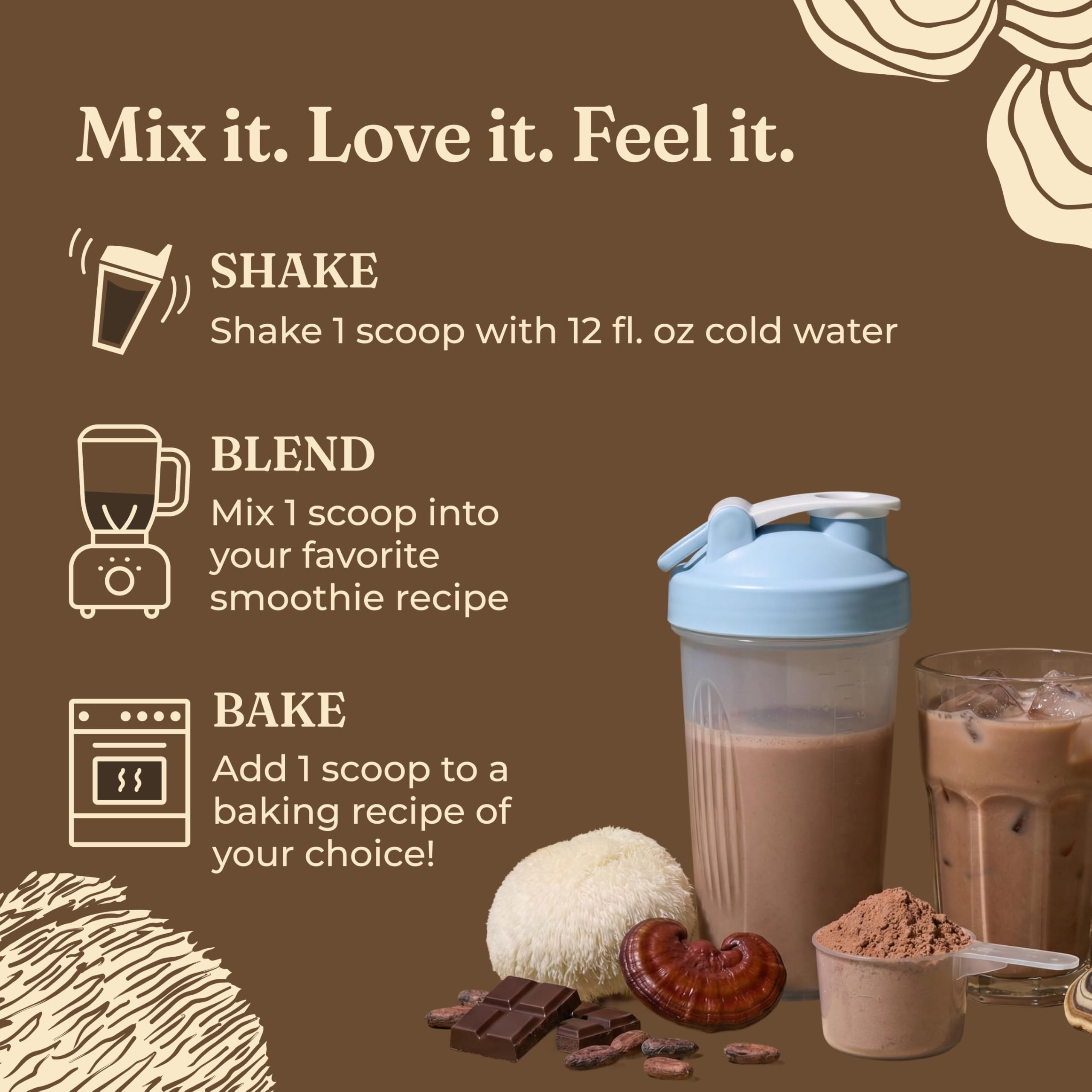 Four Sigmatic Organic Plant-Based Protein Powder | Clean Vegan Protein Elevated with Lion’s Mane, Chaga, Cordyceps and More for Brain Function and Immune Support | Creamy Cacao, 21.16 oz Four Sigmatic buy supplements canada