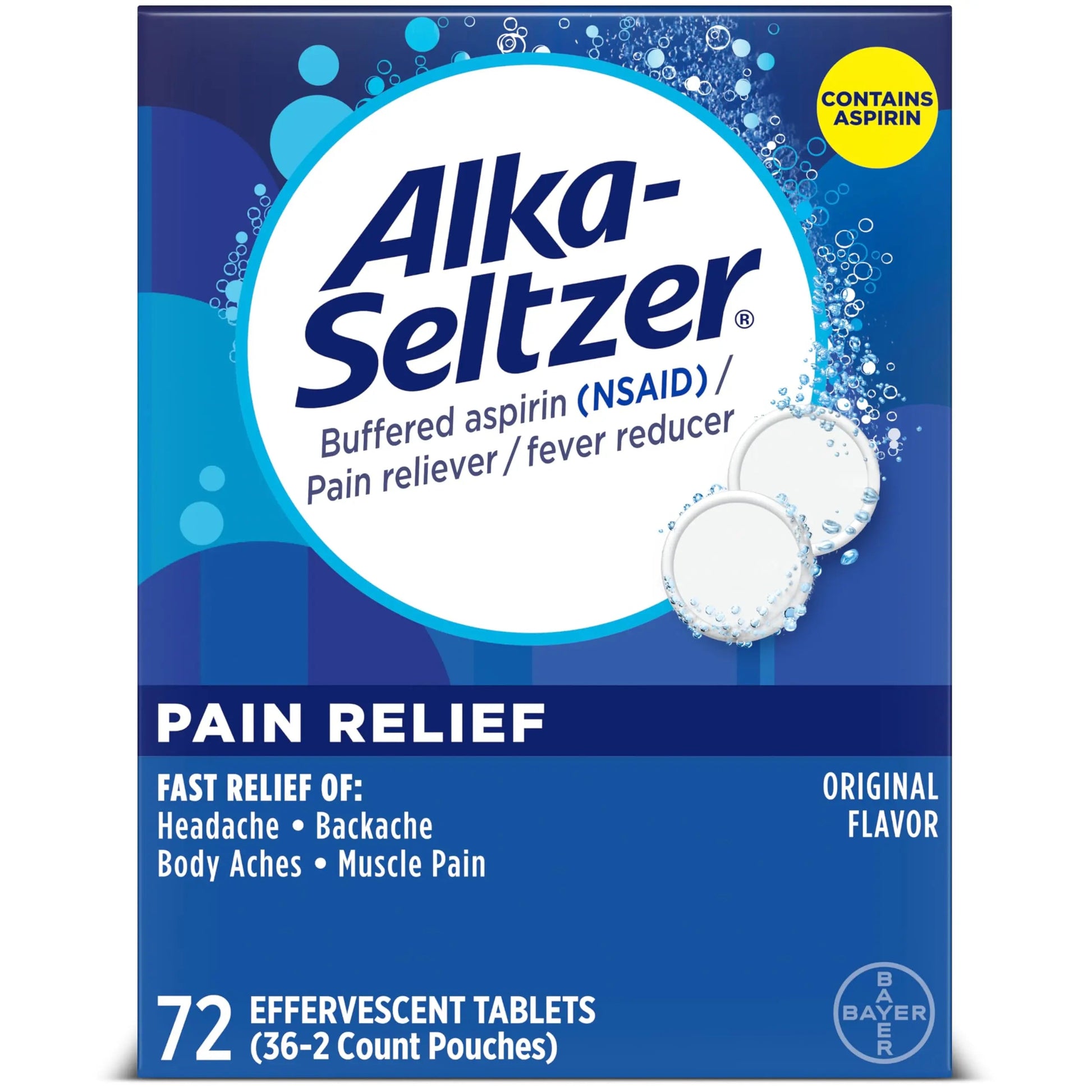Alka-Seltzer Pain Relief, Aspirin Effervescent Tablets for Fast Pain Relief, 72 Ct Alka-Seltzer buy supplements canada