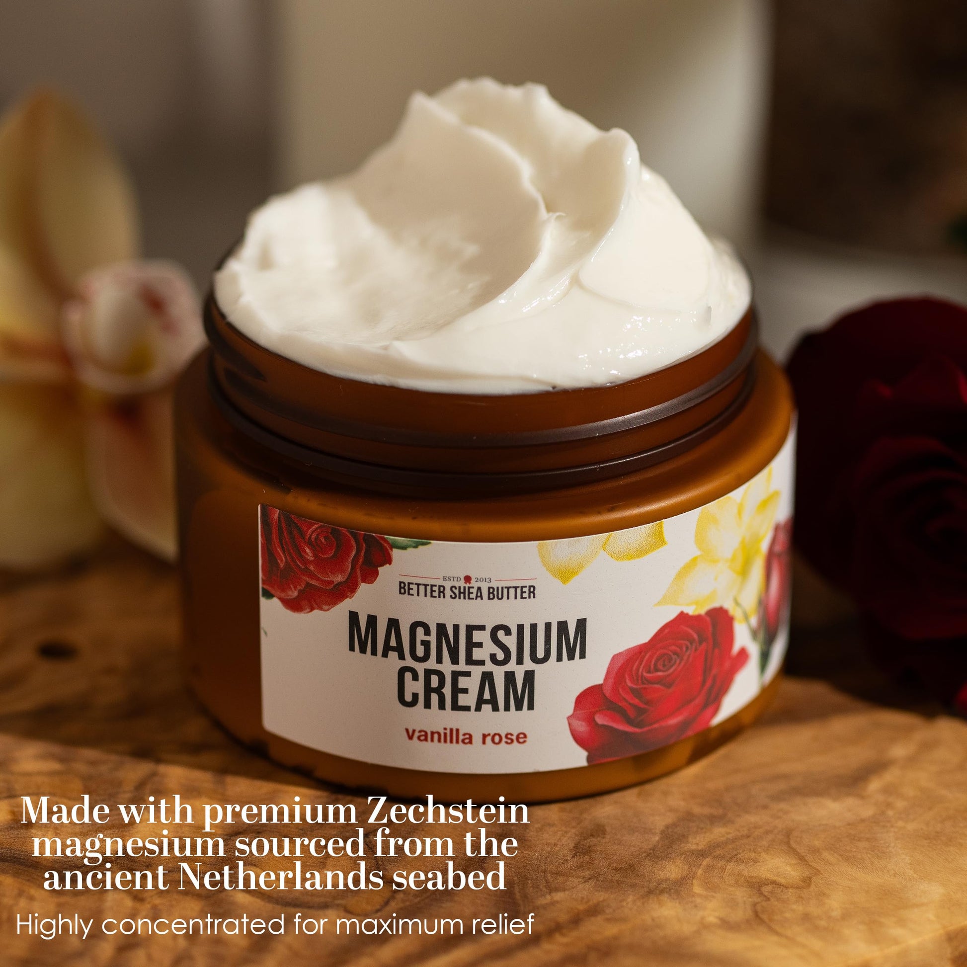 Better Shea Butter Magnesium Lotion for Women | Vanilla Rose | For Pregnancy, Kids & Babies | Relieves Muscle Tension & Leg Cramps | Organic & Natural Ingredients Better Shea Butter buy supplements canada