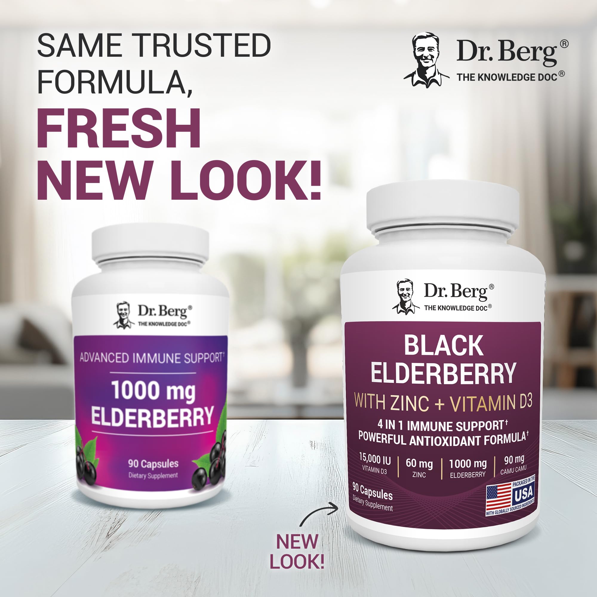 Dr. Berg Black Elderberry Capsules (Advanced Immune Support*) with 15,000 IU Vitamin D, 60 mg of Zinc, & 90 mg of Camu Camu - (4-in-1) Sambucus Elderberry Immune Support Supplement - 90 Capsules Dr. Berg Nutritionals buy supplements canada