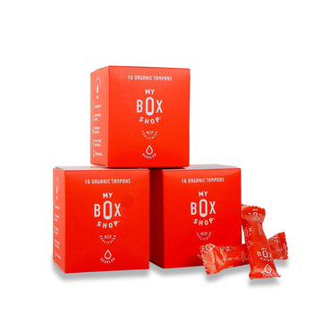 MYBOXSHOP Organic Tampons - 100% Pure Organic Cotton Tampons with BPA-Free Applicator MYBOXSHOP buy supplements canada