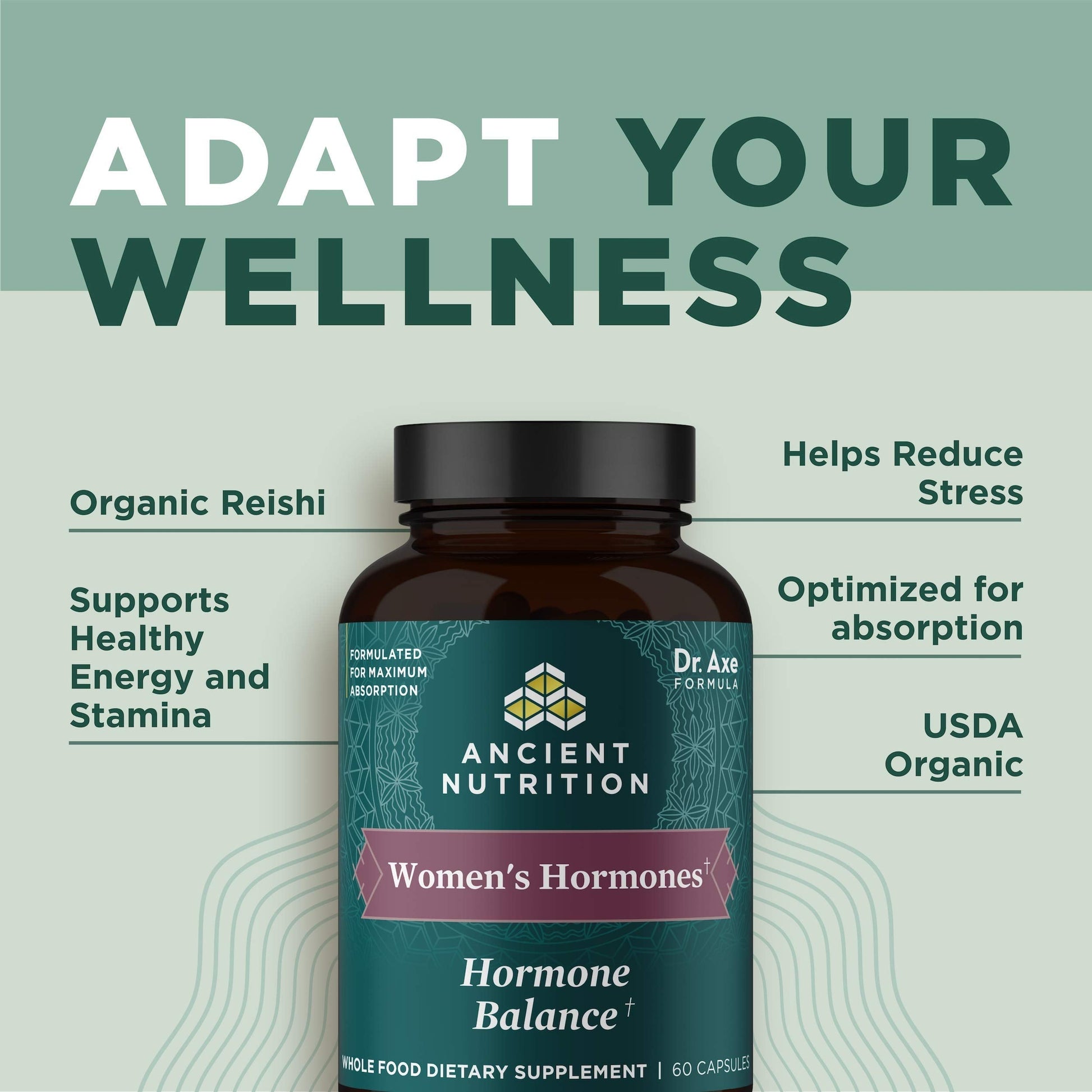Ancient Nutrition Women's Hormones, Helps Reduce Stress, Supports Energy, Hormone Balance, Gluten Free, Paleo and Keto Friendly, 60 Capsules Ancient Nutrition buy supplements canada