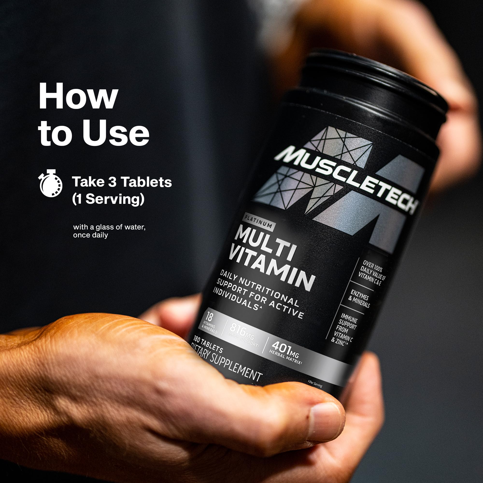 MuscleTech Platinum Multivitamins for Men & Women - Multi-Vitamin Supplement for Immune Support - 18 Vitamins & Minerals, Vitamin A C D E B6 B12 MuscleTech buy supplements canada