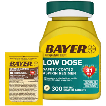 Bayer Aspirin 81mg Enteric Coated Tablets 300ct and 2 Count Travel Pack of Genuine Aspirin 325mg Coated Tablets Bayer buy supplements canada