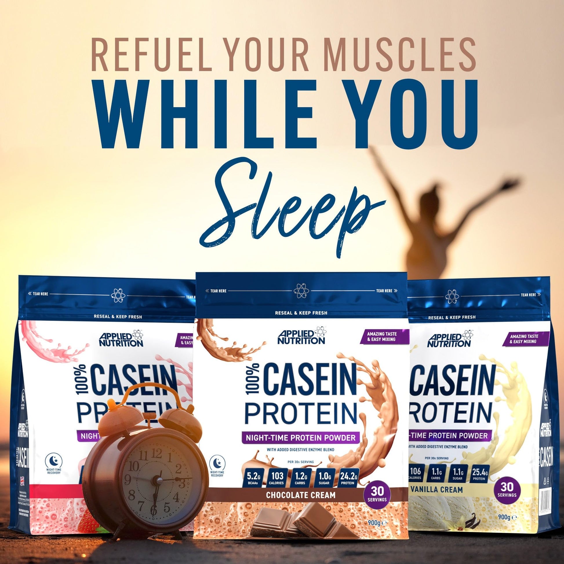Applied Nutrition Casein Protein Powder - Micellar Casein Supplement, Slow Release Protein Applied Nutrition buy supplements canada