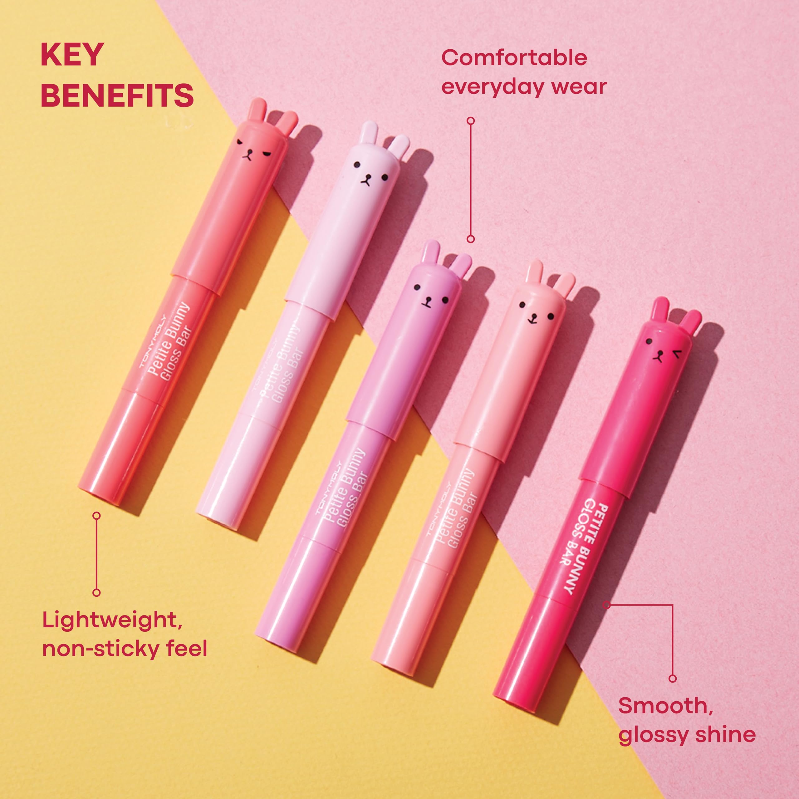 TONYMOLY Petit Bunny Lip Gloss – Easter Basket Stuffer, Cute Bunny Lip Crayon, Hydrating Korean Lip Gloss with Vitamin E for Soft, Juicy Cherry TONYMOLY buy supplements canada