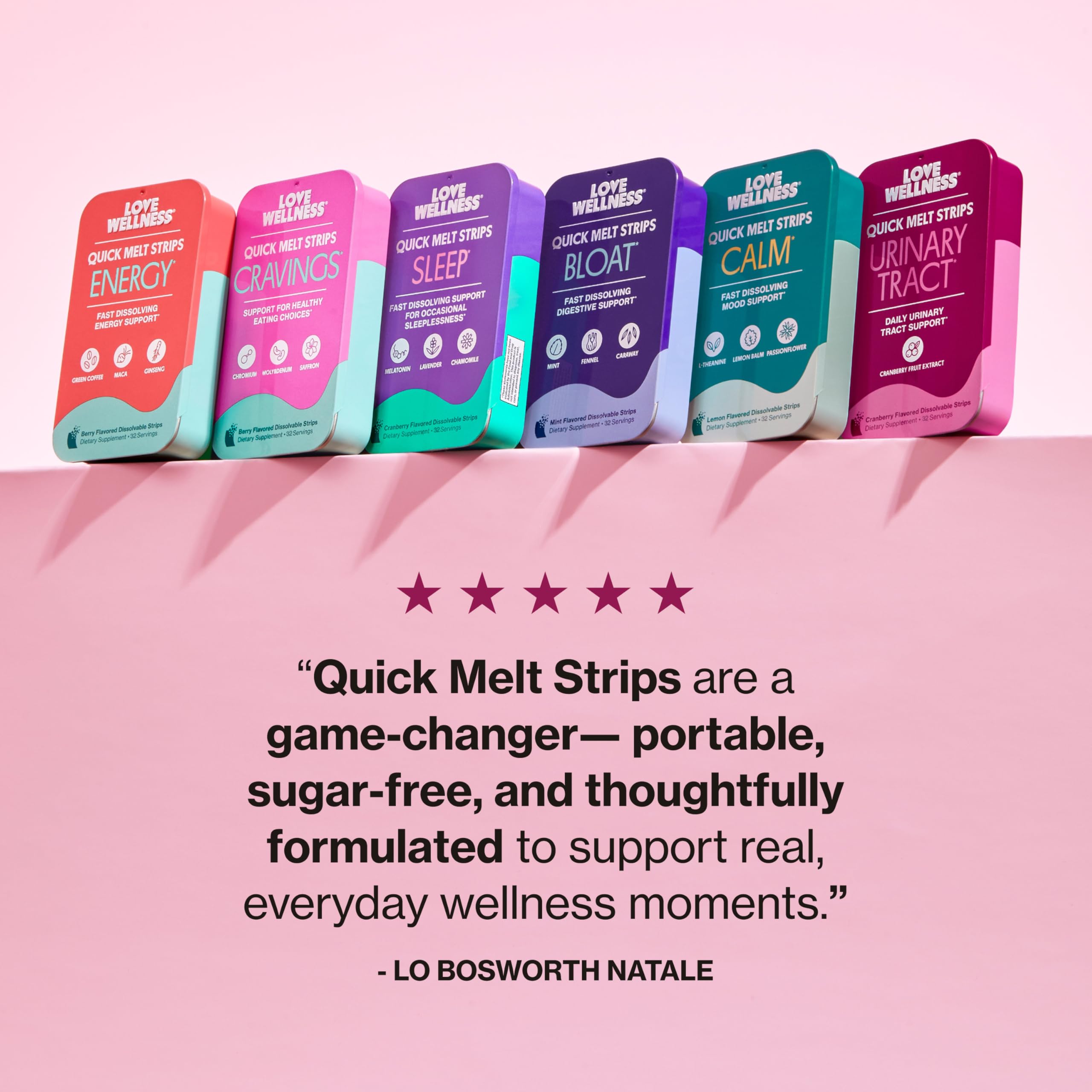 Love Wellness Urinary Tract* Quick Melt Strips - Fast-Dissolving UT Support with 36 mg PACs from Cranberry Fruit Extract - Promotes Urinary Health* - No Water Needed - Vegan and Sugar Free - 32 Strips Love Wellness buy supplements canada