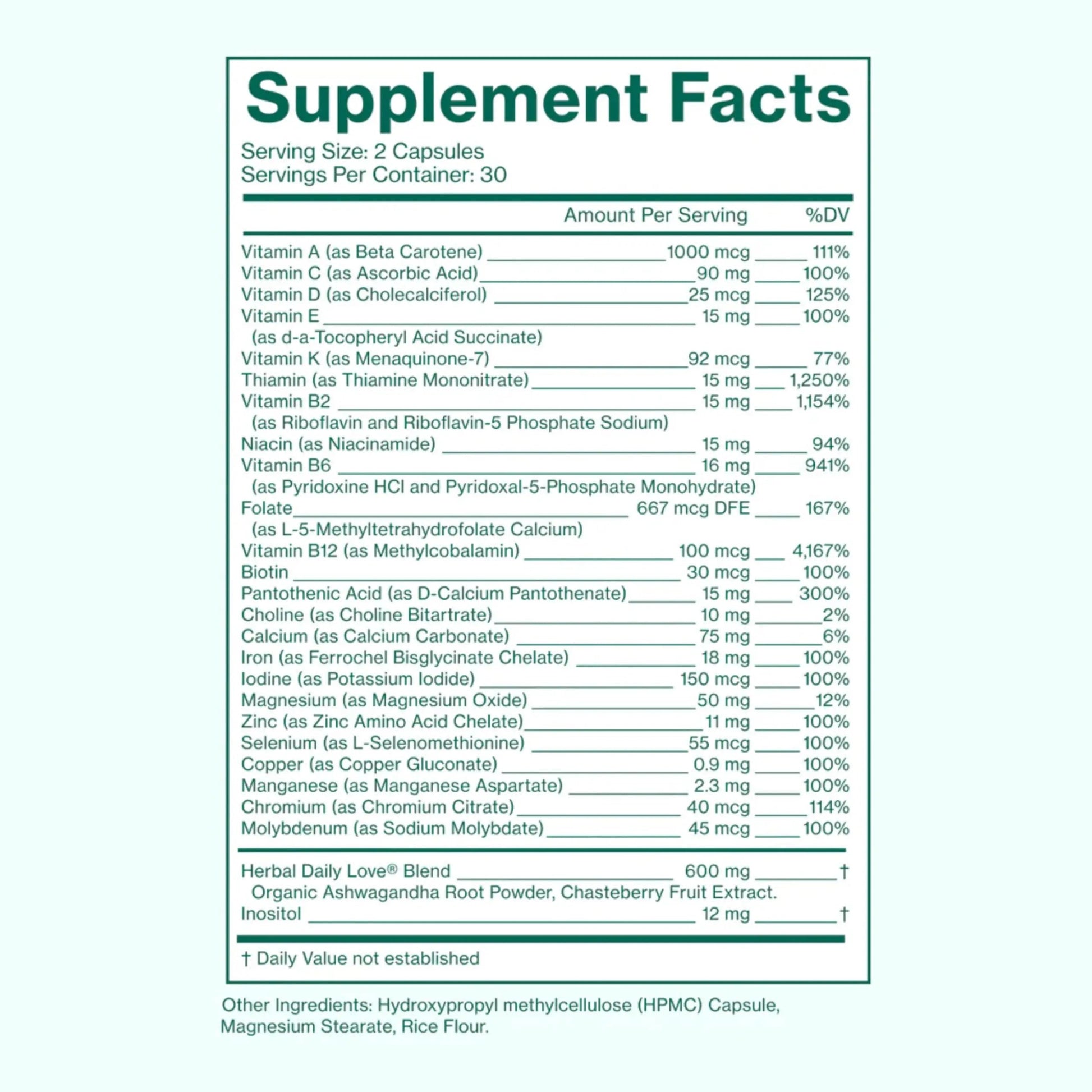 Love Wellness Daily Love Multivitamin for Women | Supports Energy, Cortisol, Immune Health, Stress Relief, & PMS | Complete with Vitamin D, C Love Wellness buy supplements canada