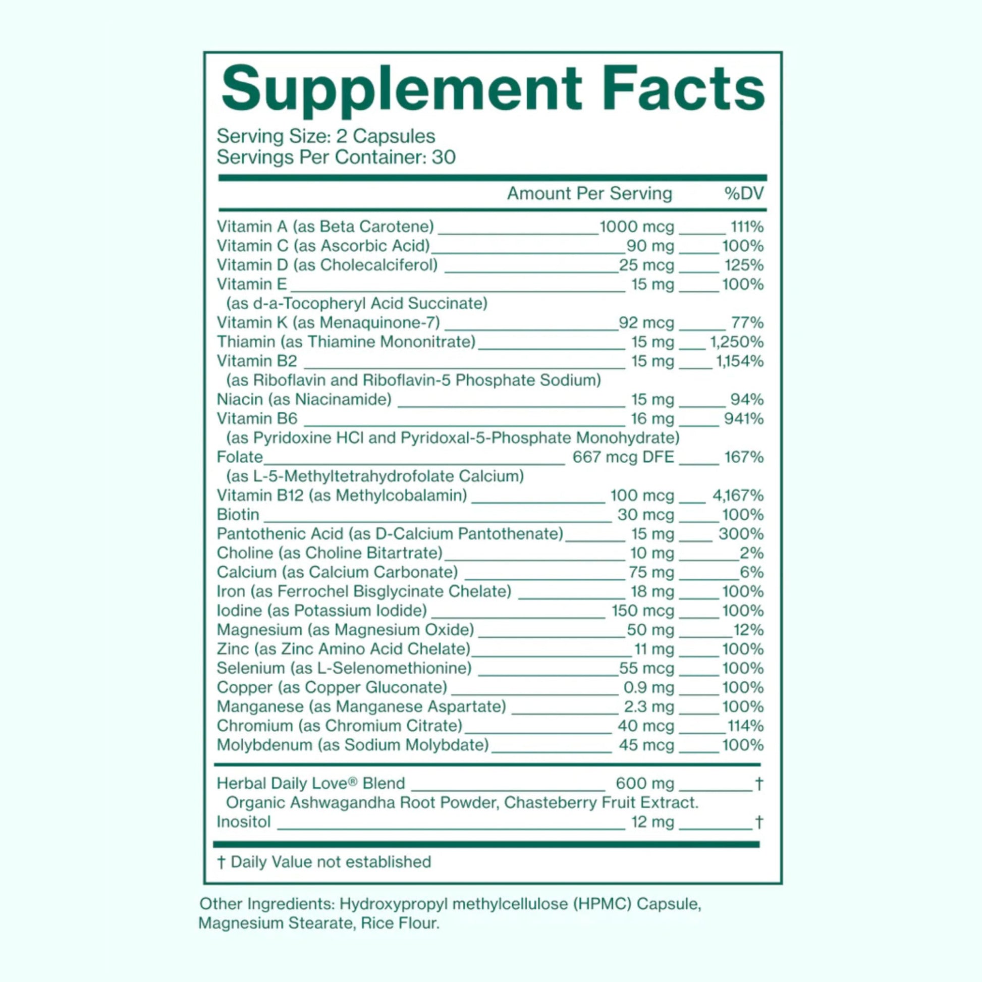 Love Wellness Daily Love Multivitamin for Women | Supports Energy, Cortisol, Immune Health, Stress Relief, & PMS | Complete with Vitamin D, C, Iron, Calcium, Zinc, & Biotin, Magnesium | 60 Count Love Wellness buy supplements canada