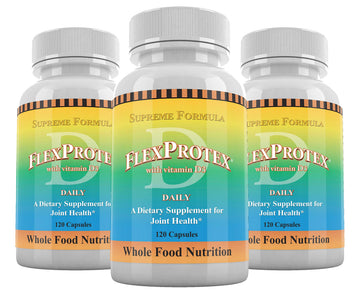 Daily Health, FlexProtex D Joint Muscle Support Supplement 3 Bottles Plus 1 Bottle Daily Marine Coral Calcium 90 Capsules Daily Health buy supplements canada