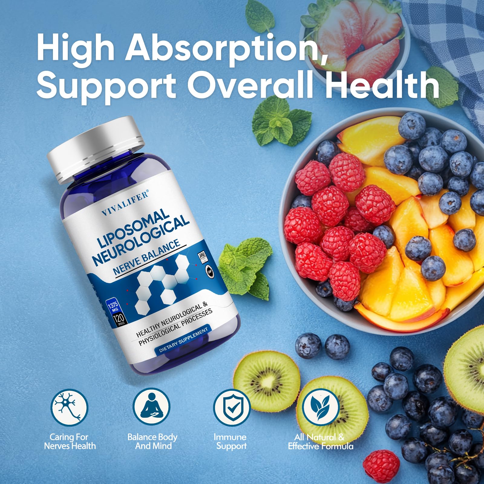 DQQI Migraine Relief Supplement | 120 Capsules Liposomal Neurological Health Formula with Magnesium Glycinate, Riboflavin (Vitamin B2) & Feverfew | Daily Brain Function DQQI buy supplements canada