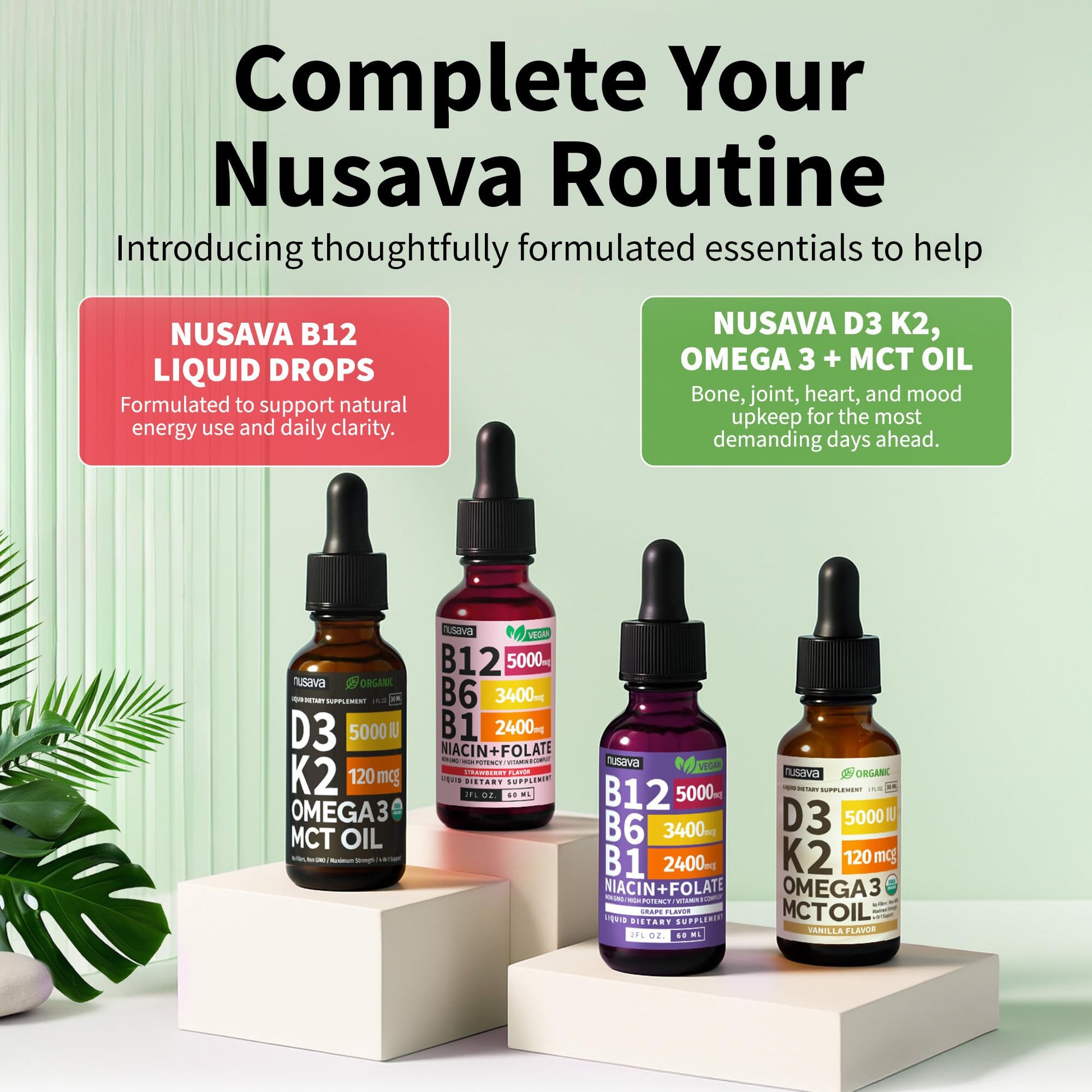 (2 Pack) Vitamin B12 and B6 Liquid Drops, B12 Sublingual Vitamin B Complex - B 12 Vitamin 5000mcg - B12 Methylcobalamin for Energy NUSAVA buy supplements canada