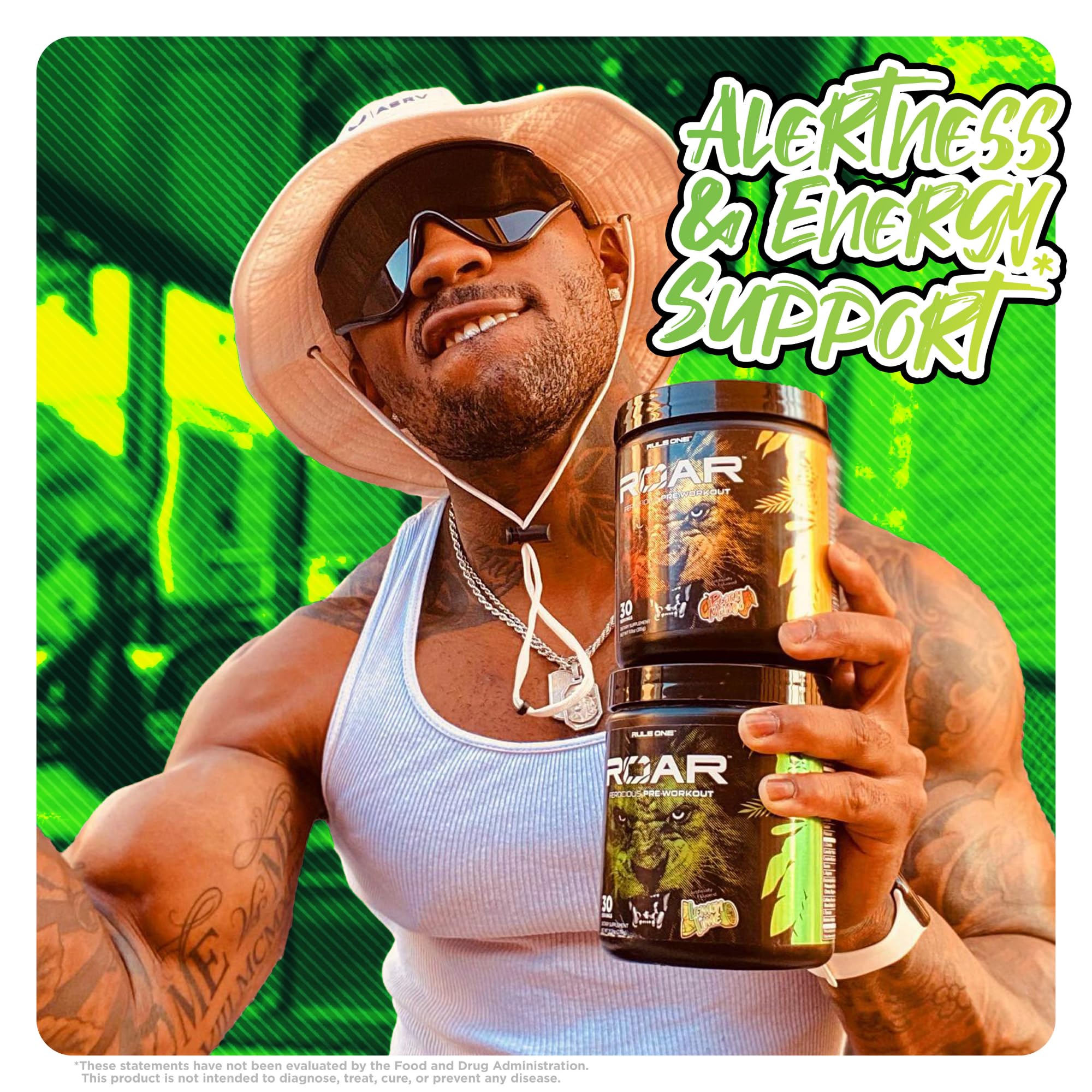 Rule 1 R1 Roar, Lemon Lime - 9.52 oz - Pre-Workout Powder - with Creatine, Beta-Alanine Rule 1 Proteins buy supplements canada