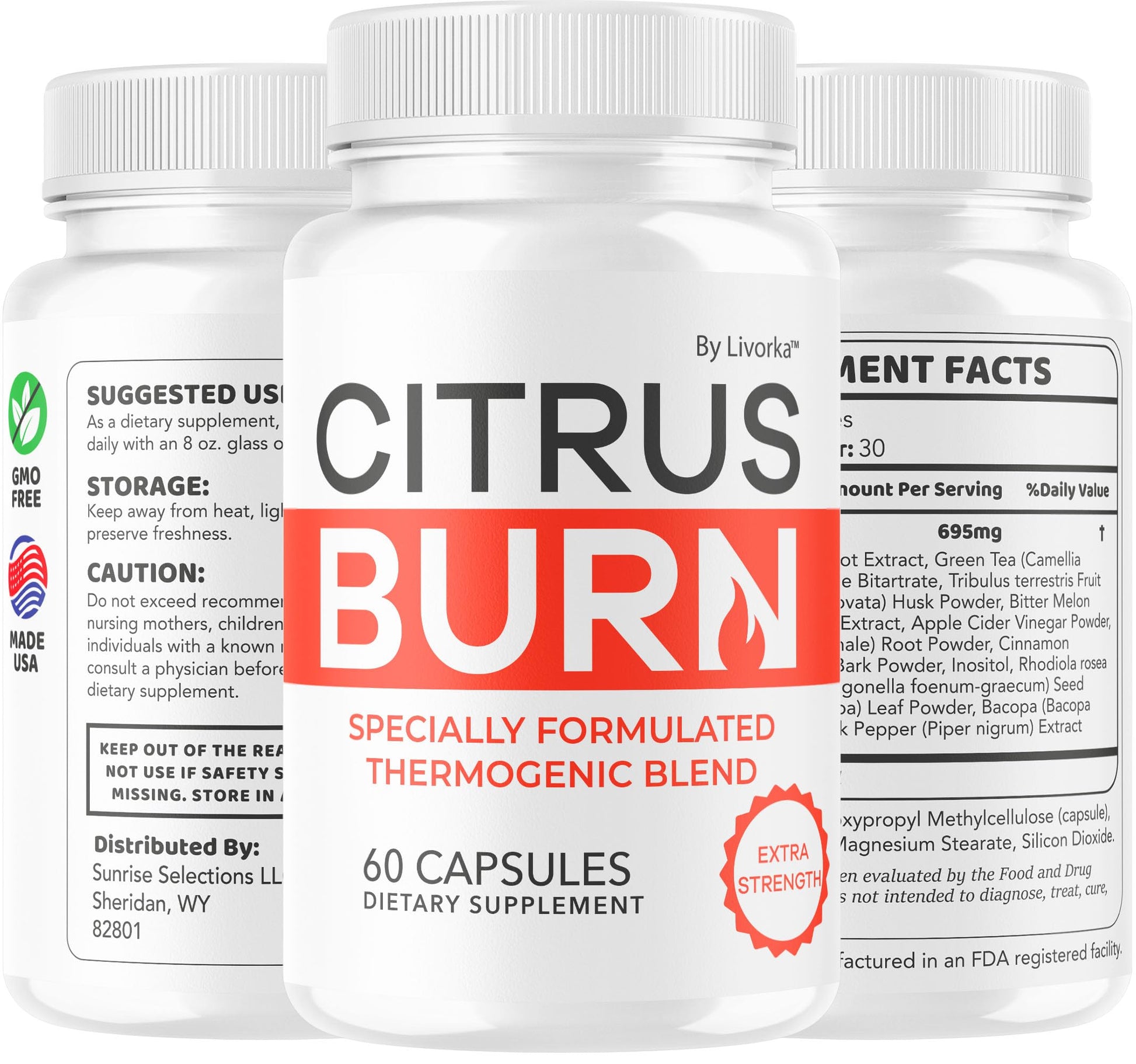 (5 Pack) Citrus Burn Capsules - Official CitrusBurn Pills Supplement Support All Natural Ingredients Advanced Formula Premium Multivitamin for Overall Health & Wellness, 300 Capsules for 5 Months LIVORKA buy supplements canada